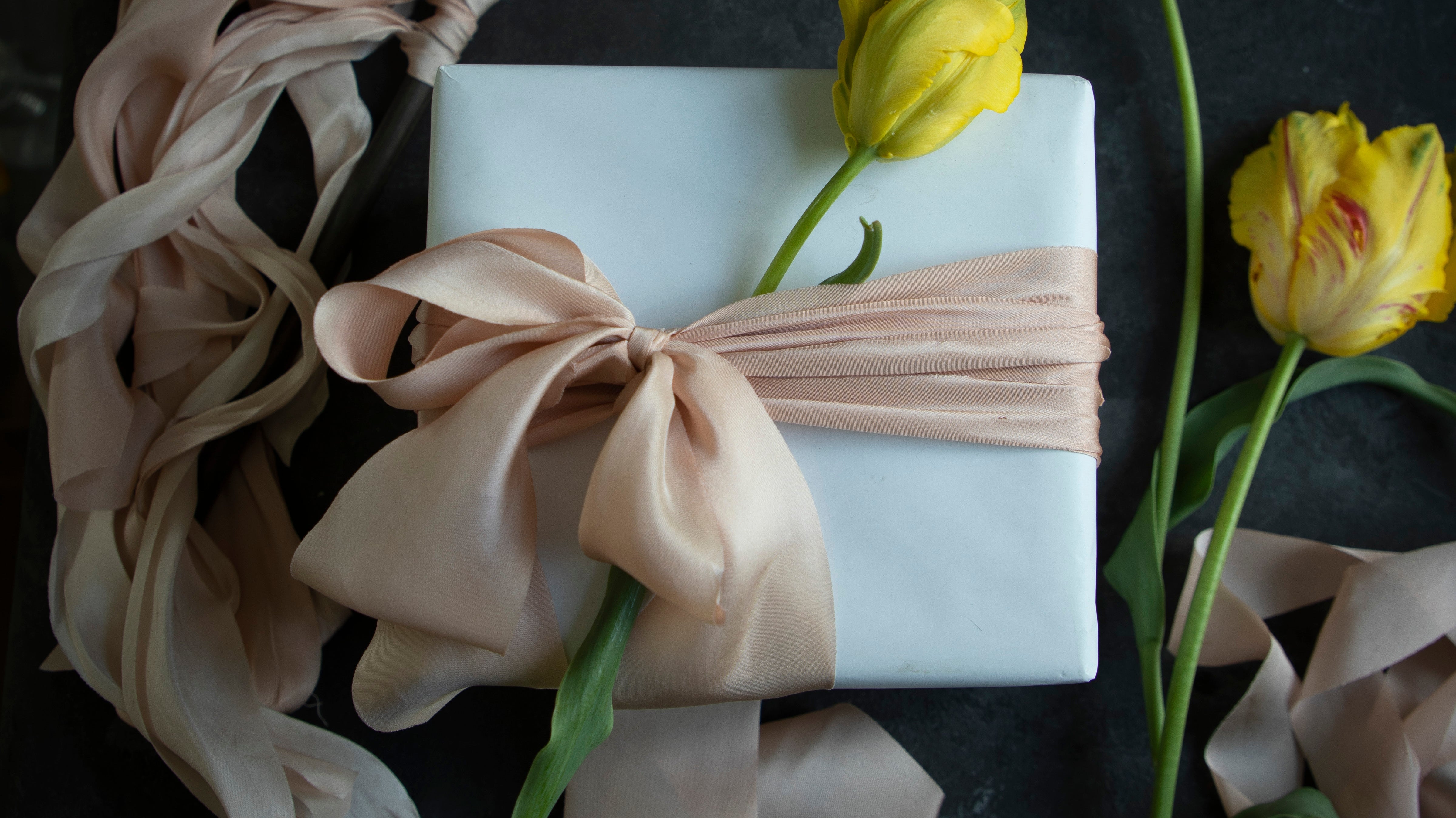 Naturally Dyed Silk Ribbon: with Avocado Pits