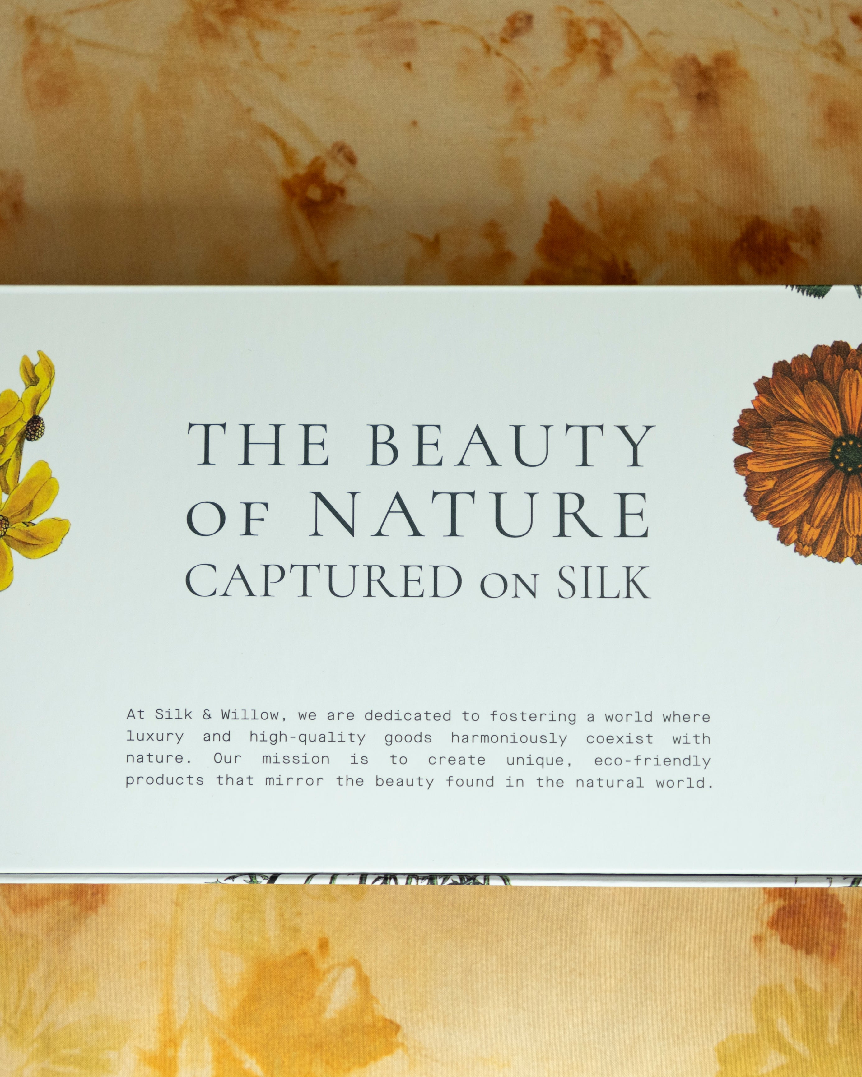sustainable packaging nature inspired with vintage flowers