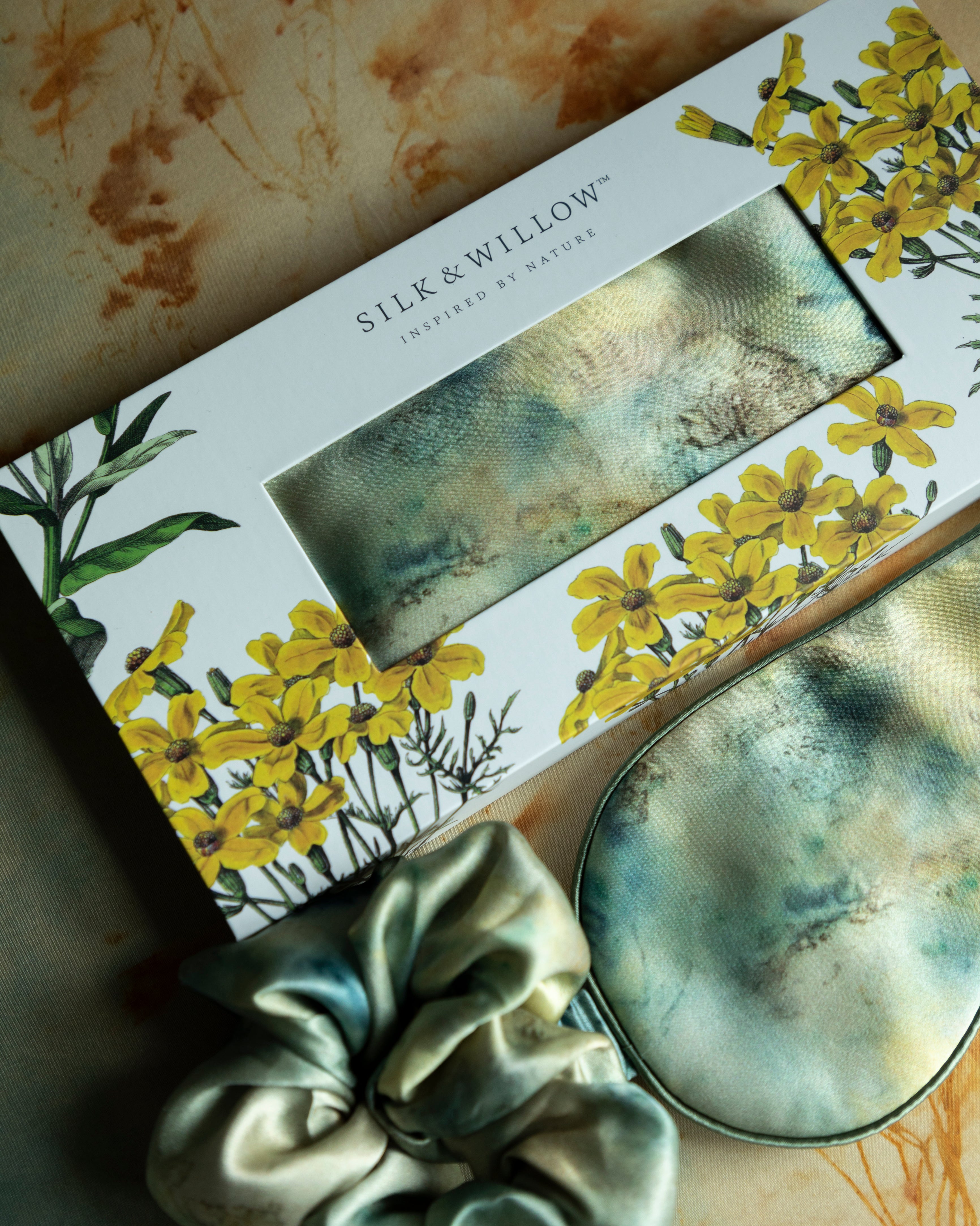 silk sleep eye mask in sustainable packaging gift box