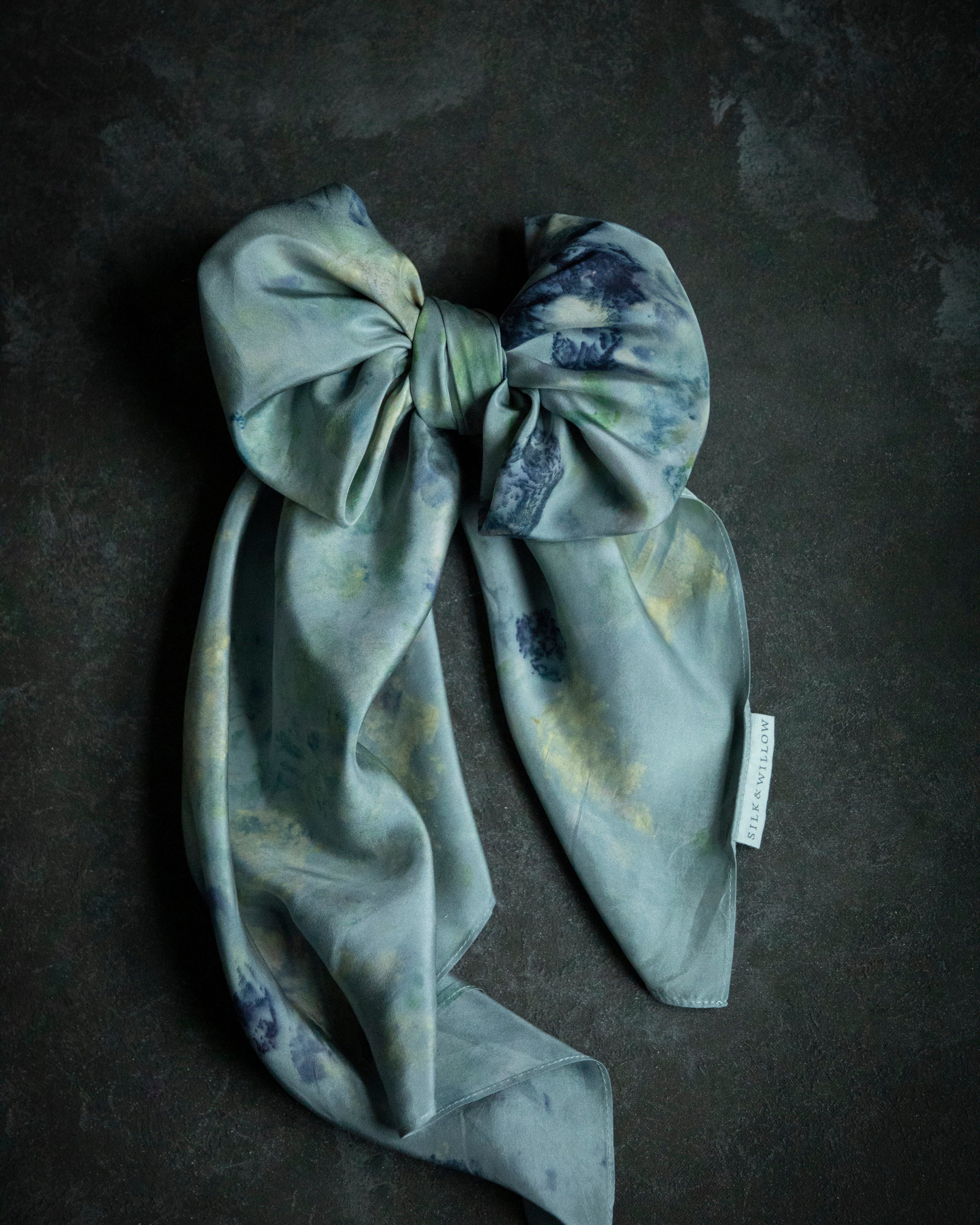 eco-print designer silk scarf eco-friendly silk