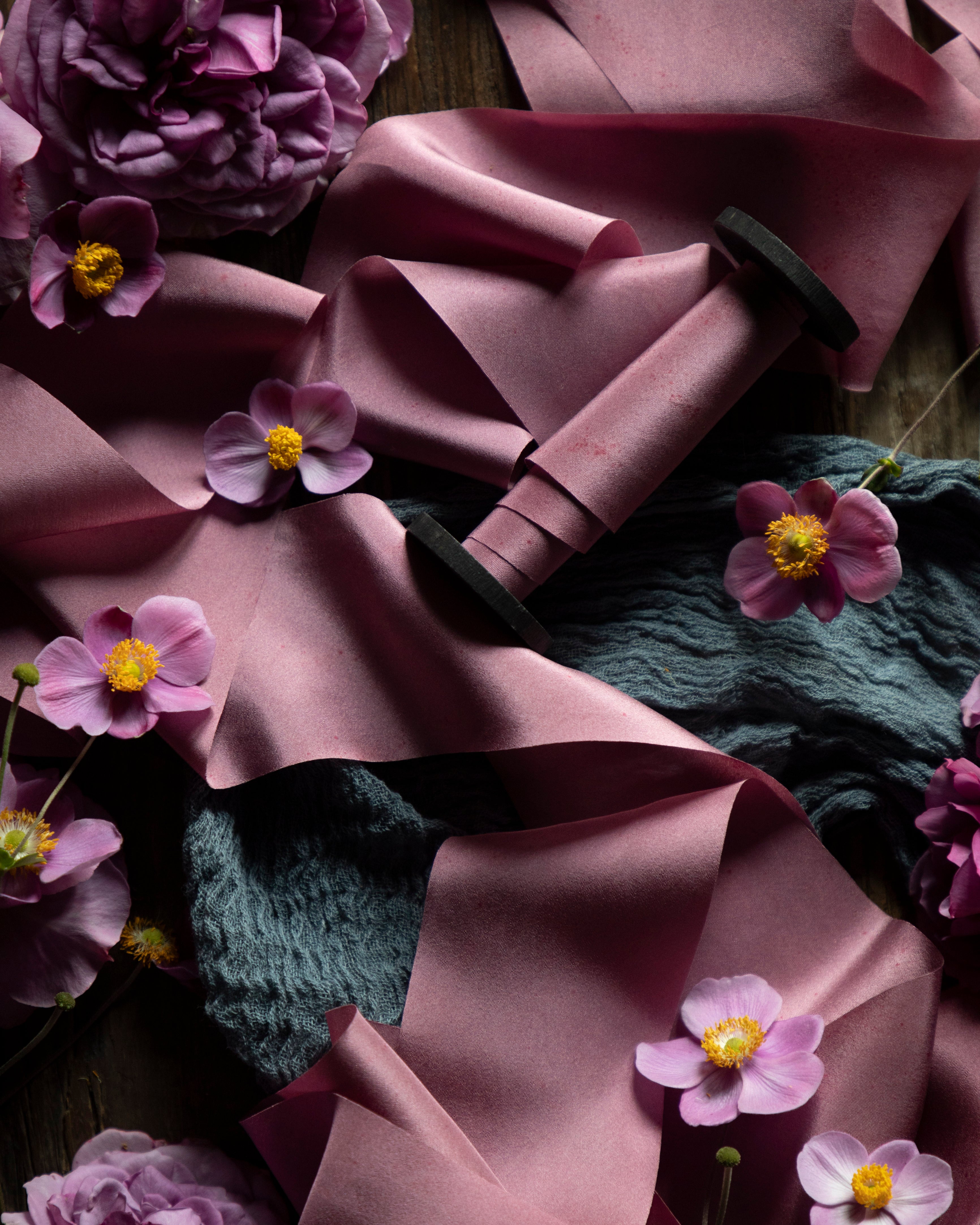 mauve silk ribbon
