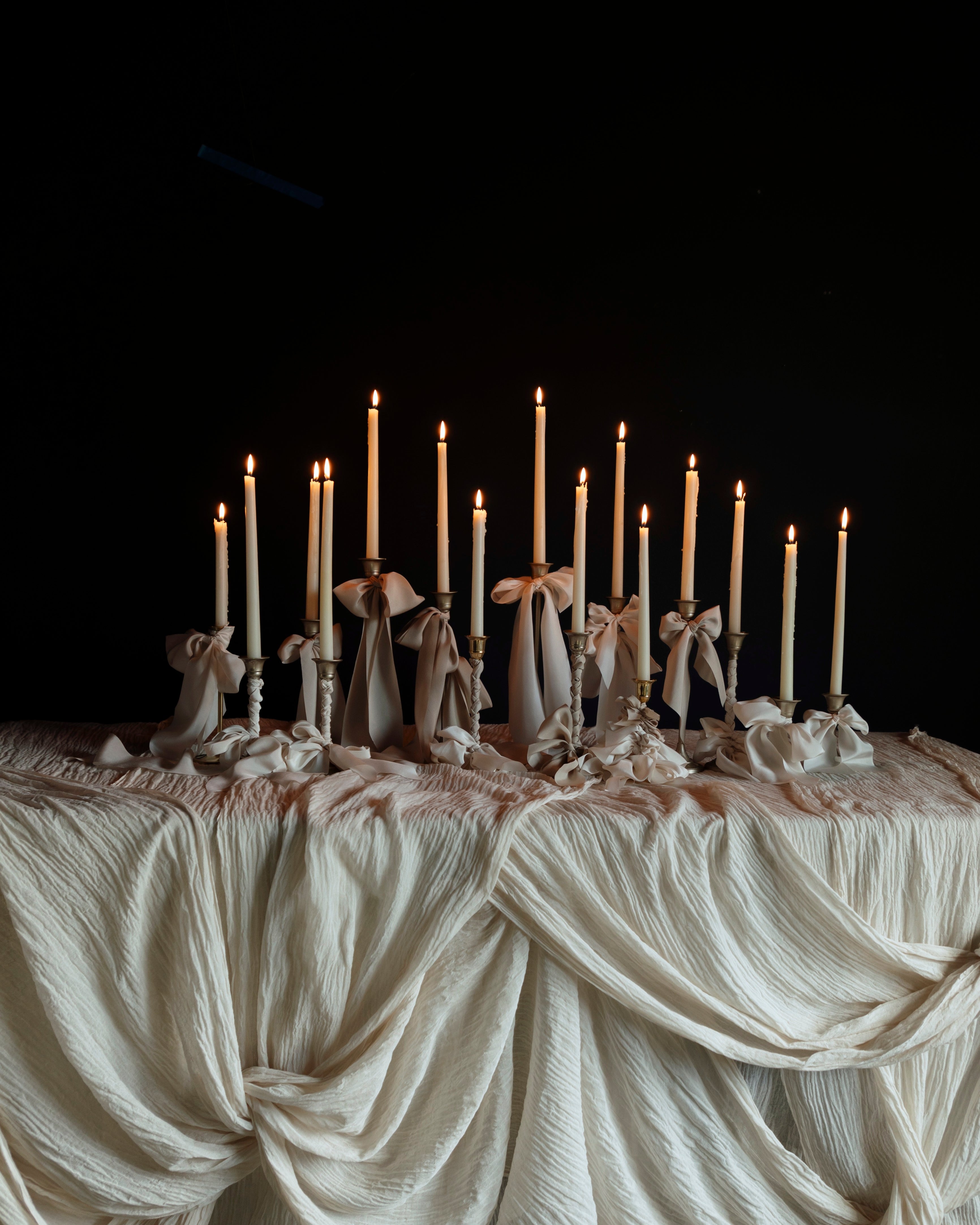 custom tablescape design with draping textiles