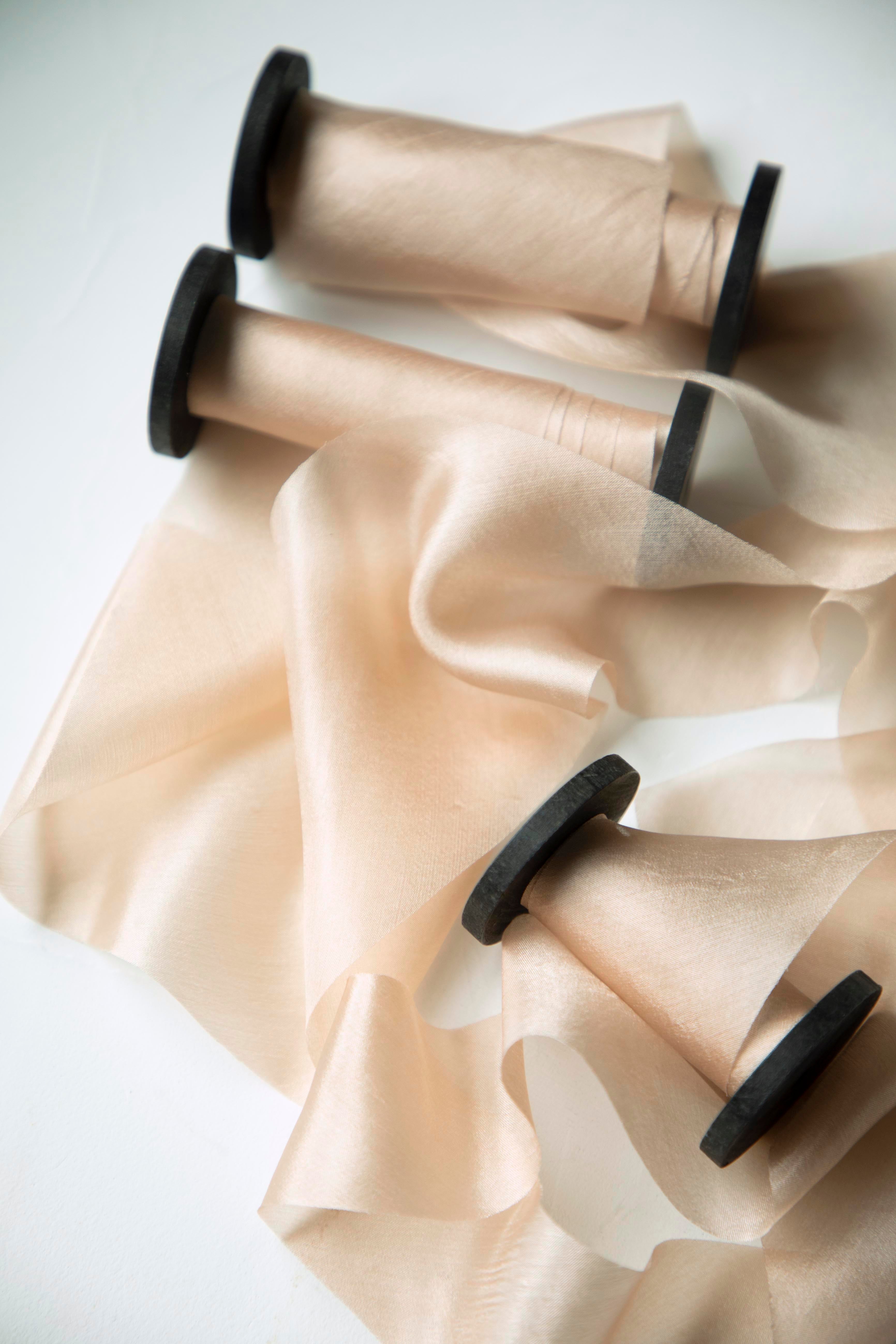 blush organic silk ribbon
