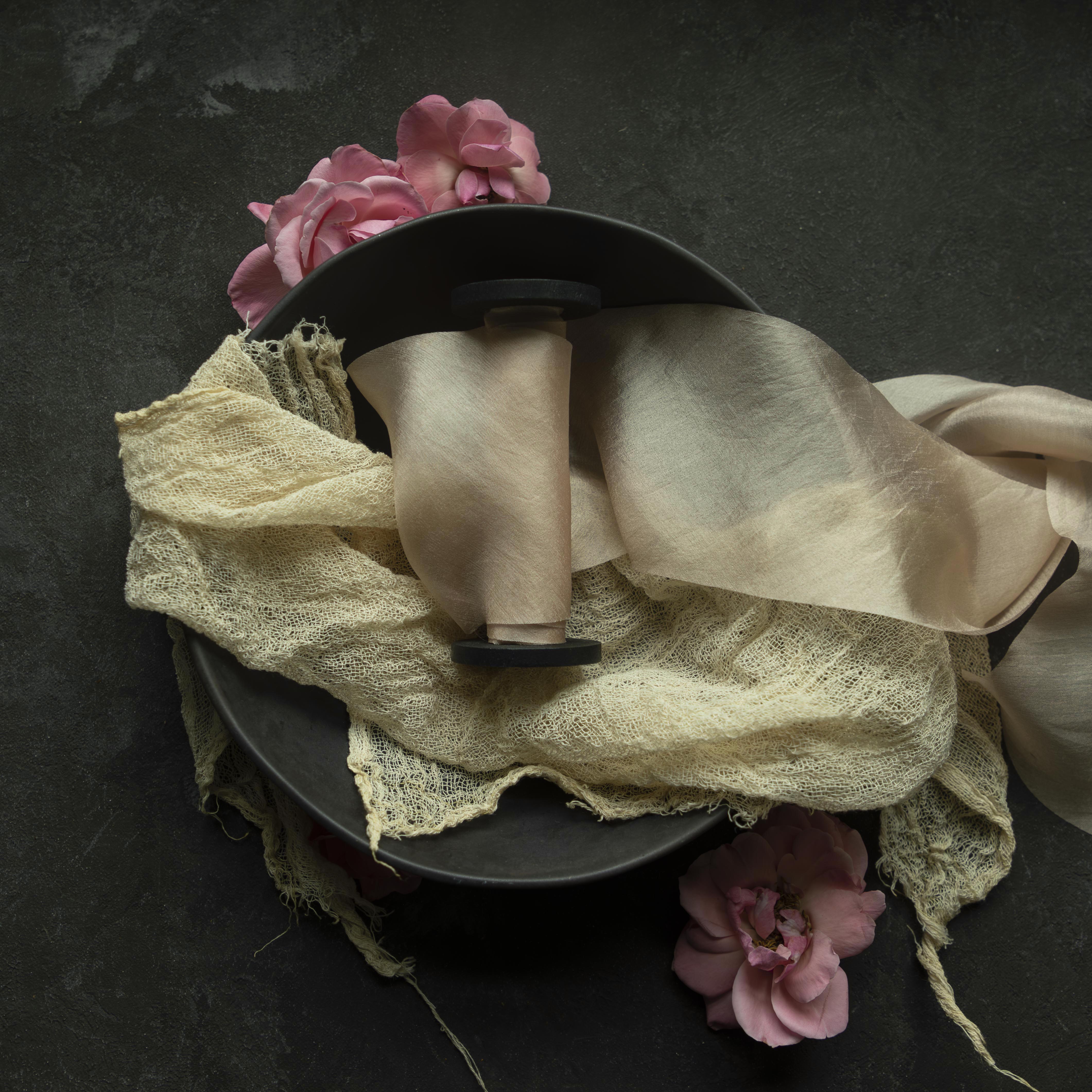 blush organic silk ribbon