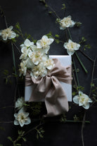luxury gift wrapping inspiration with blush silk ribbon