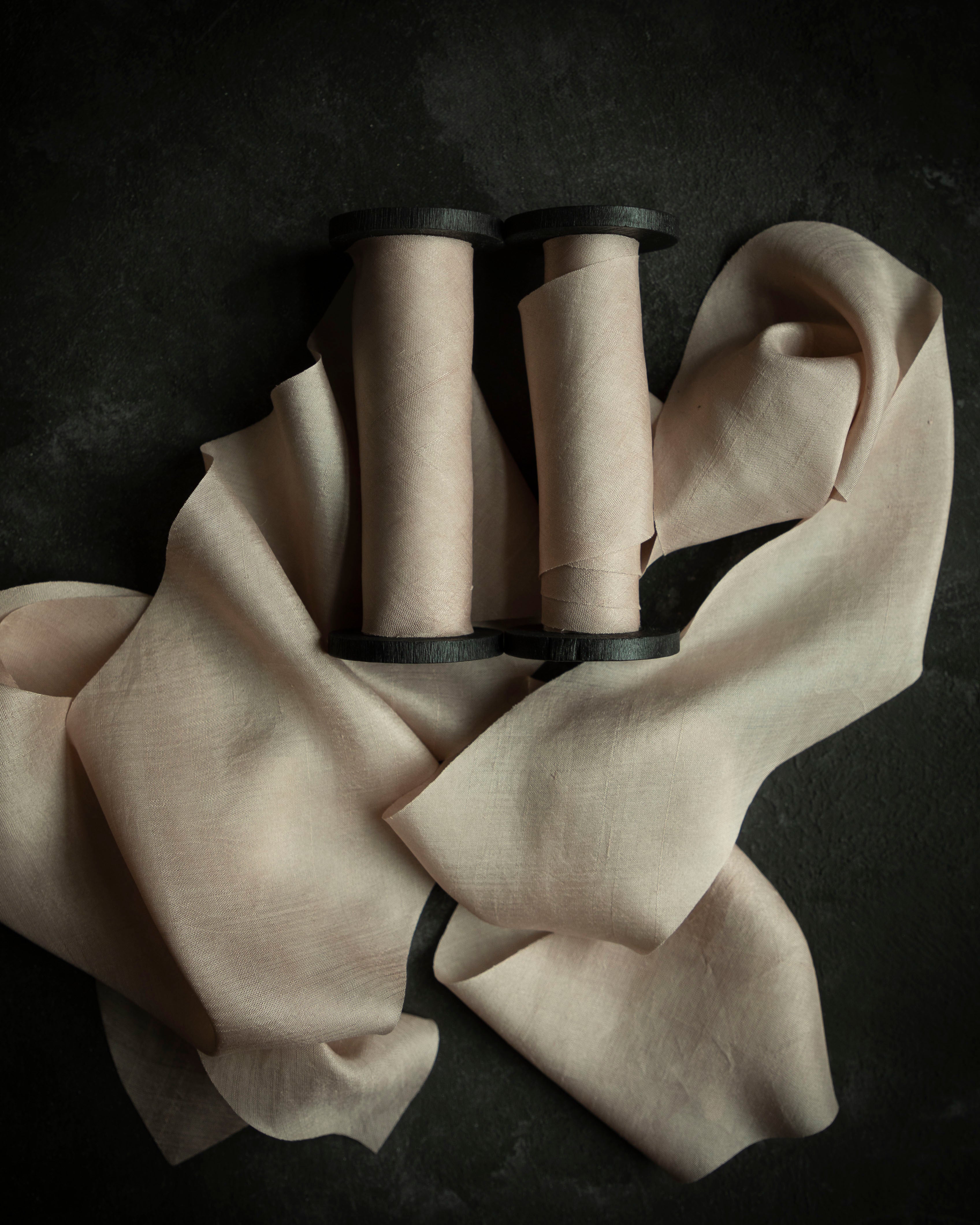 organic silk ribbon by textile artist shellie pomeroy