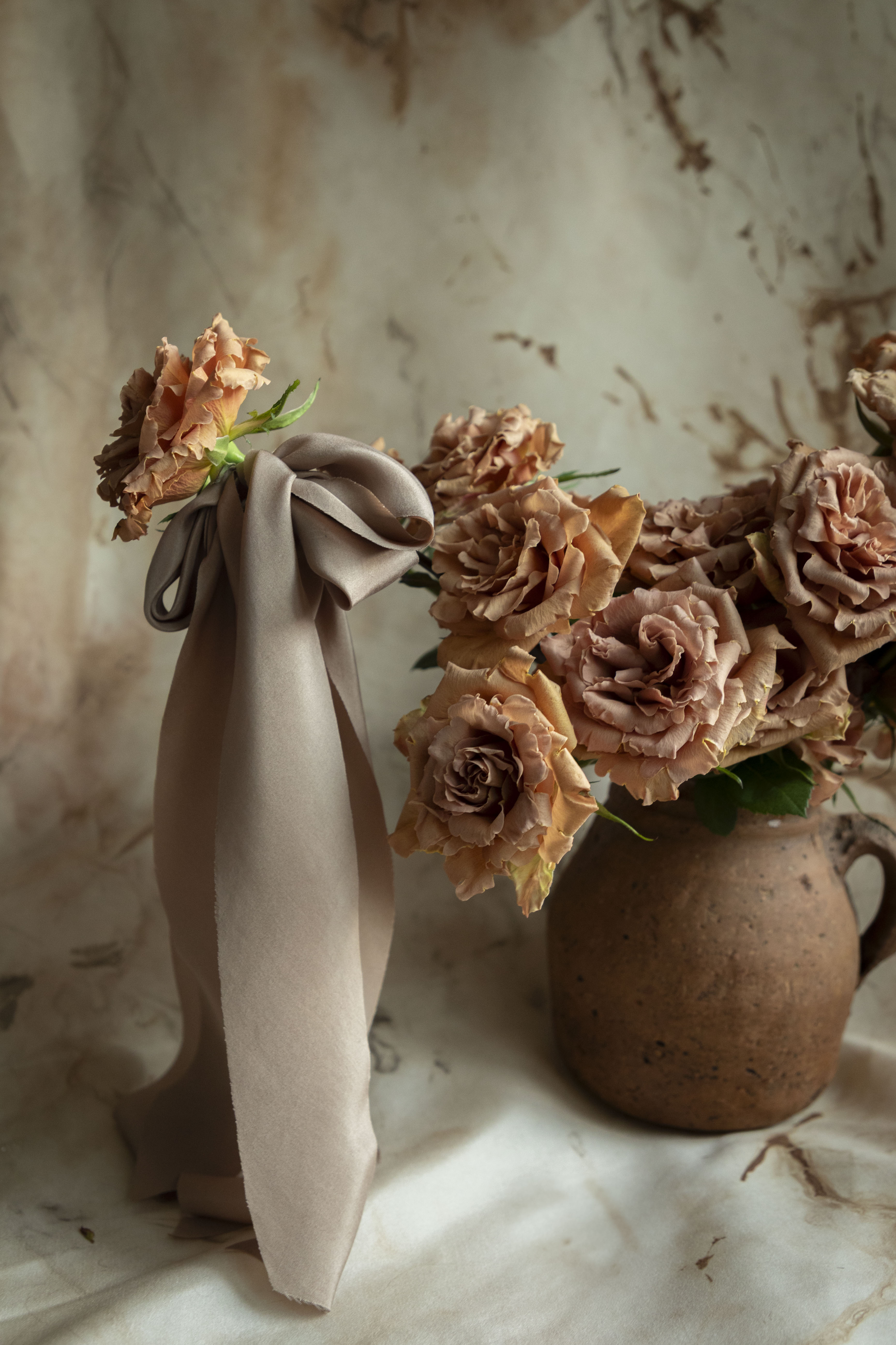 bridal bouquet silk ribbon with roses. world's best silk ribbons