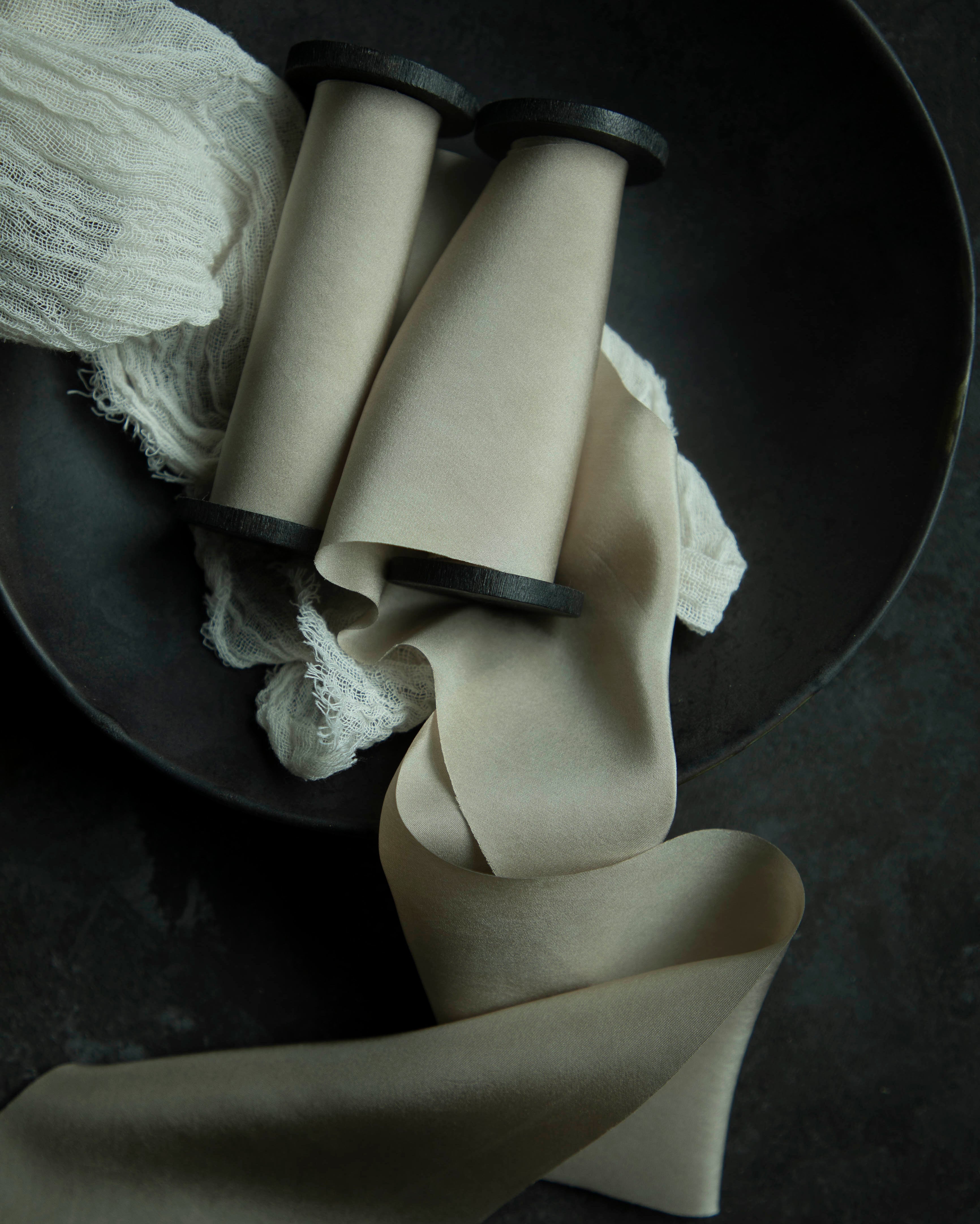 champagne silk ribbon