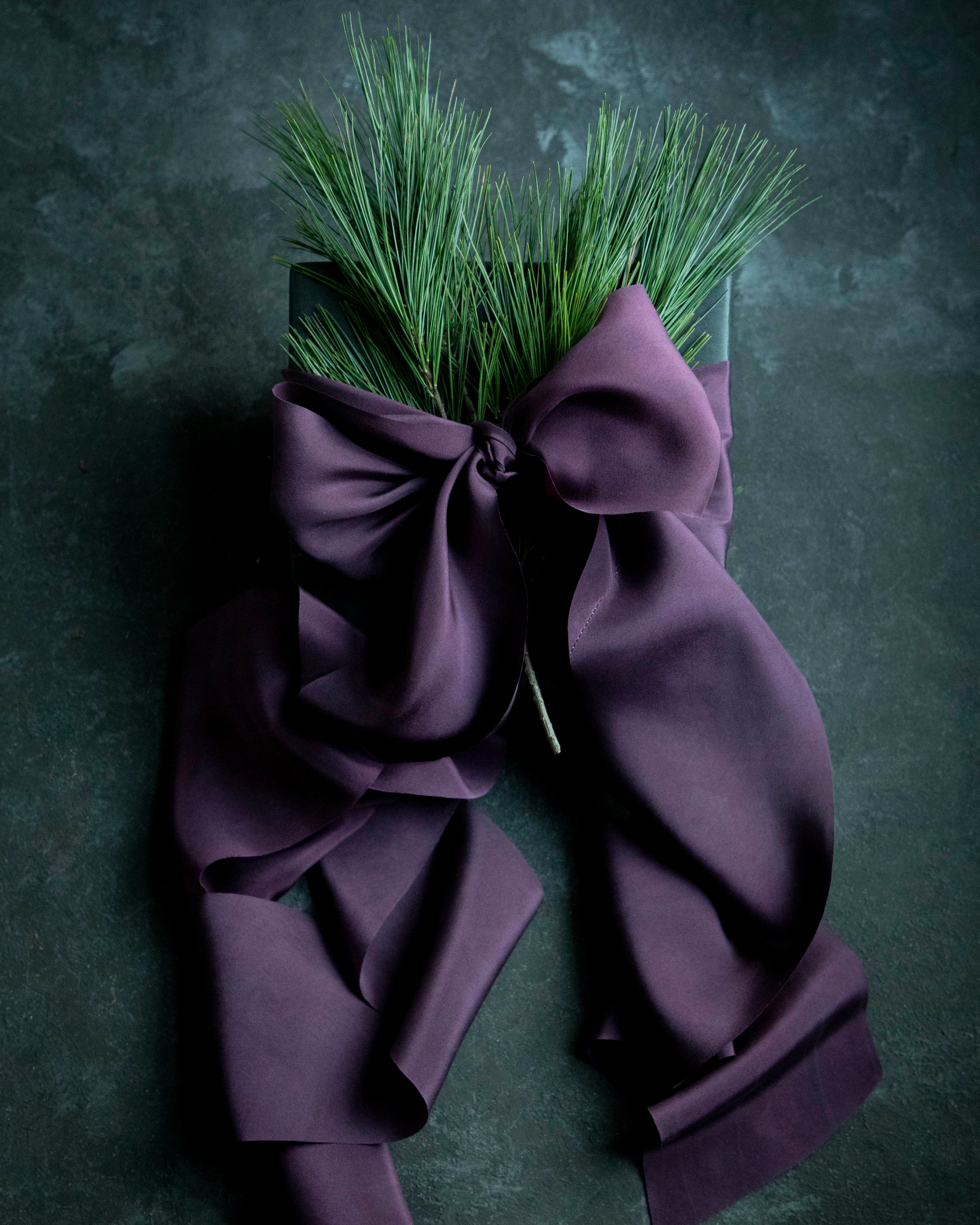 eggplant purple silk ribbon