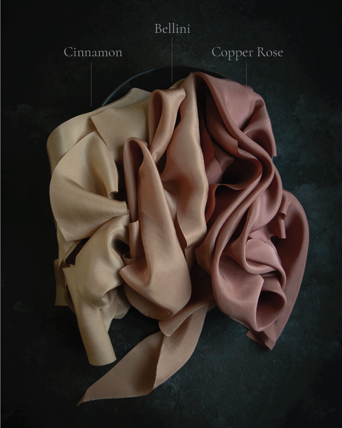 plant dyed silk fabrics rose and coral palette