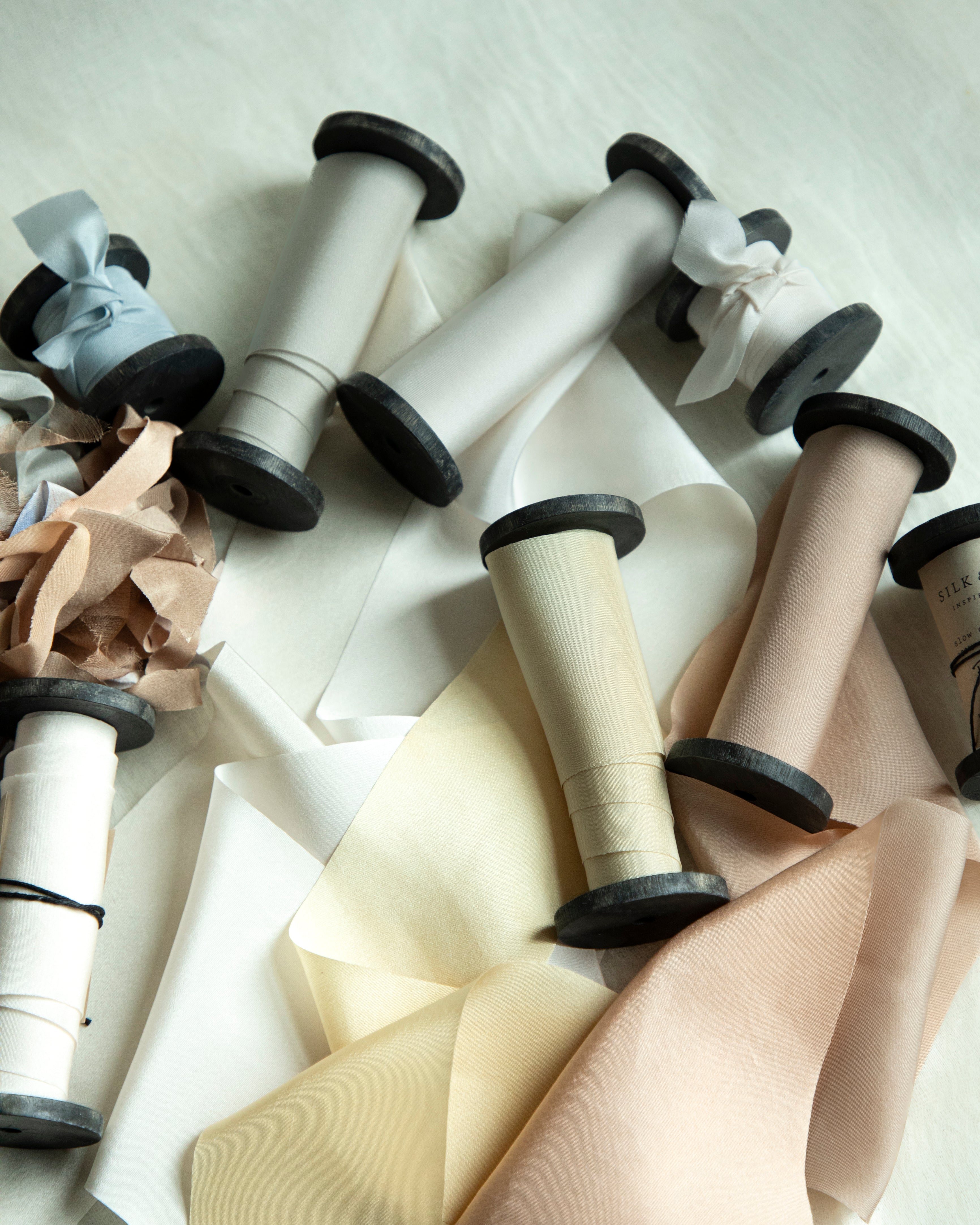 florist ribbon started kit. ribbon collection for wedding florists. hand dyed ribbon by silk and willow