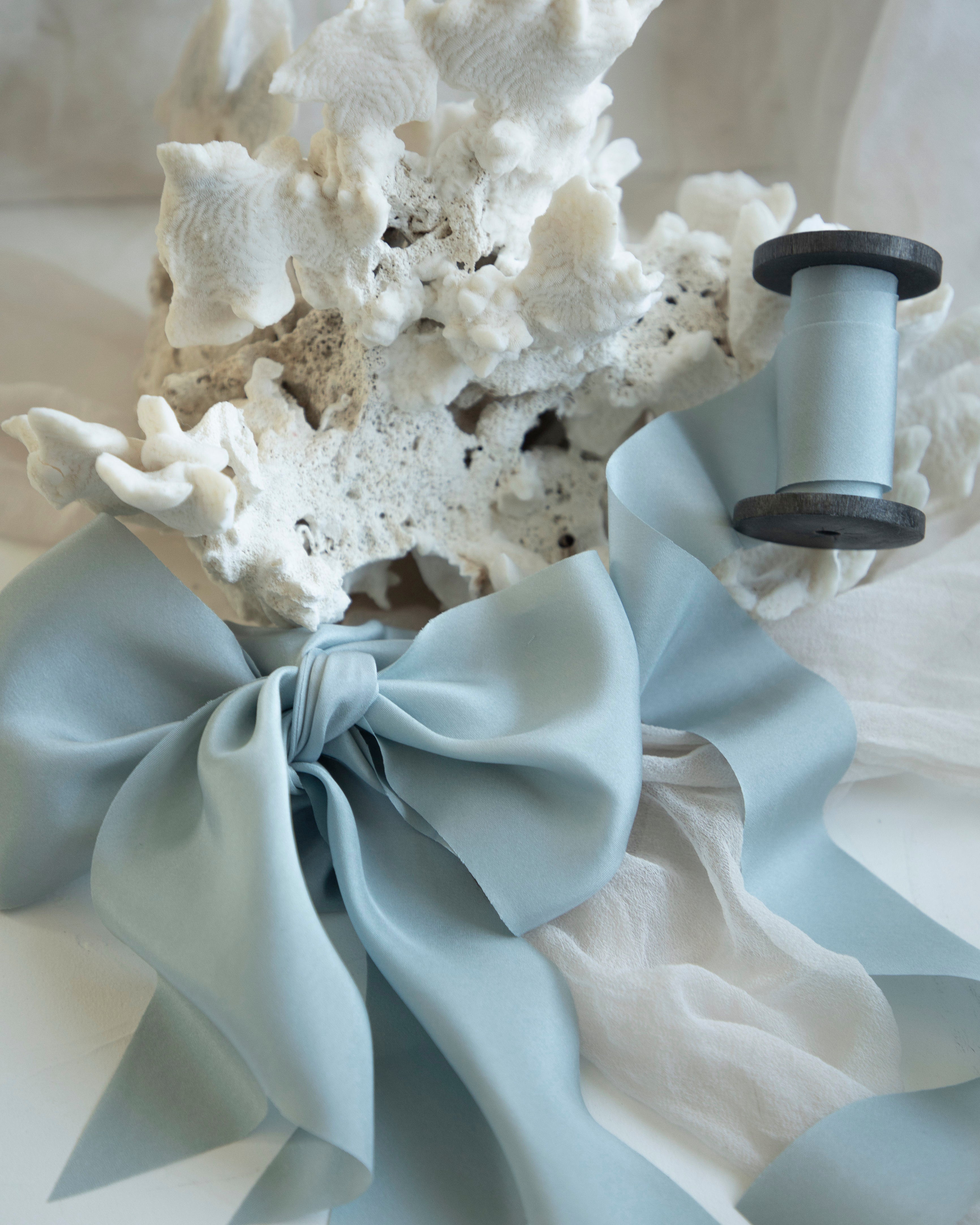 french blue silk ribbon