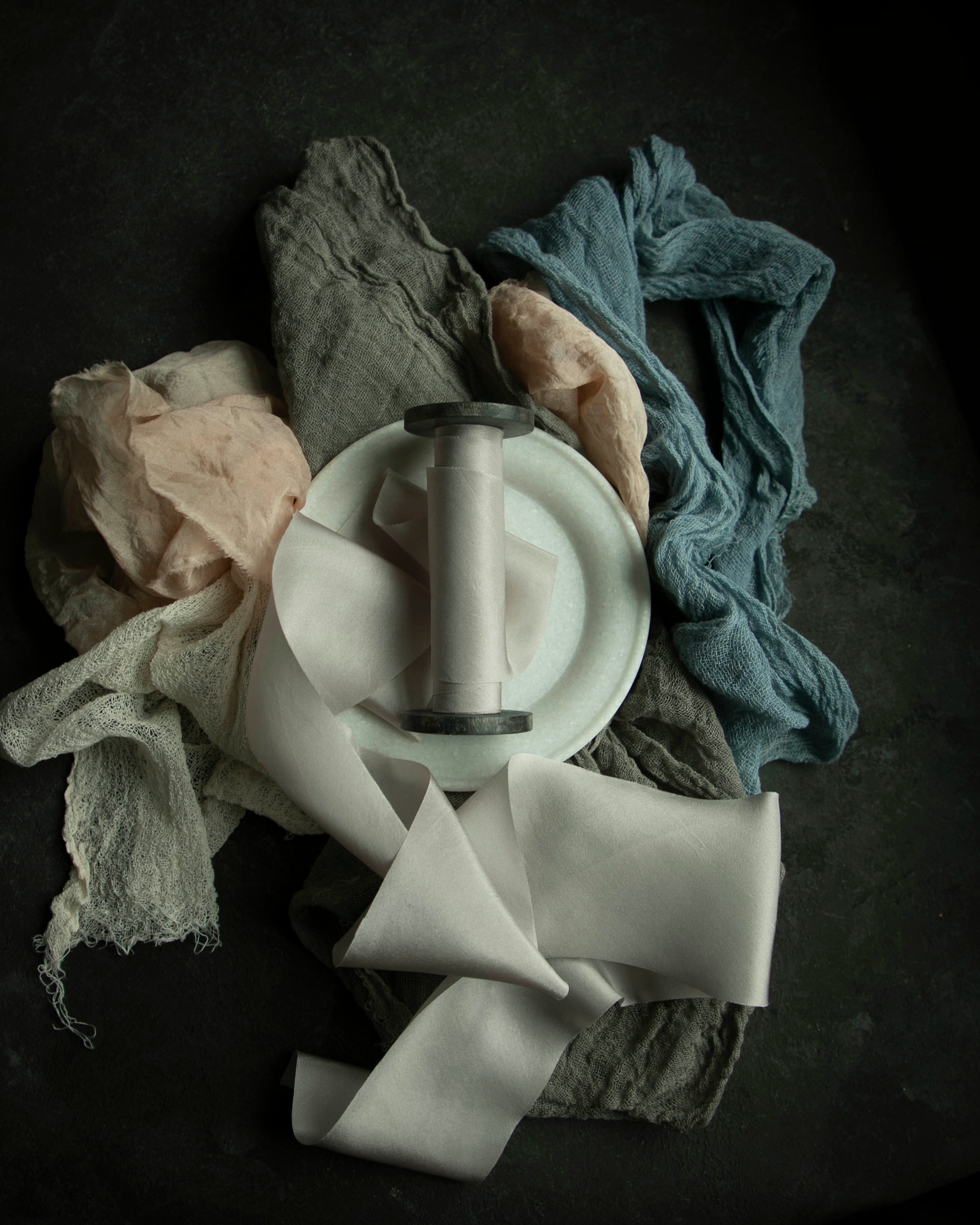 wedding ribbon light gray color