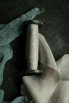 light gray silk ribbons