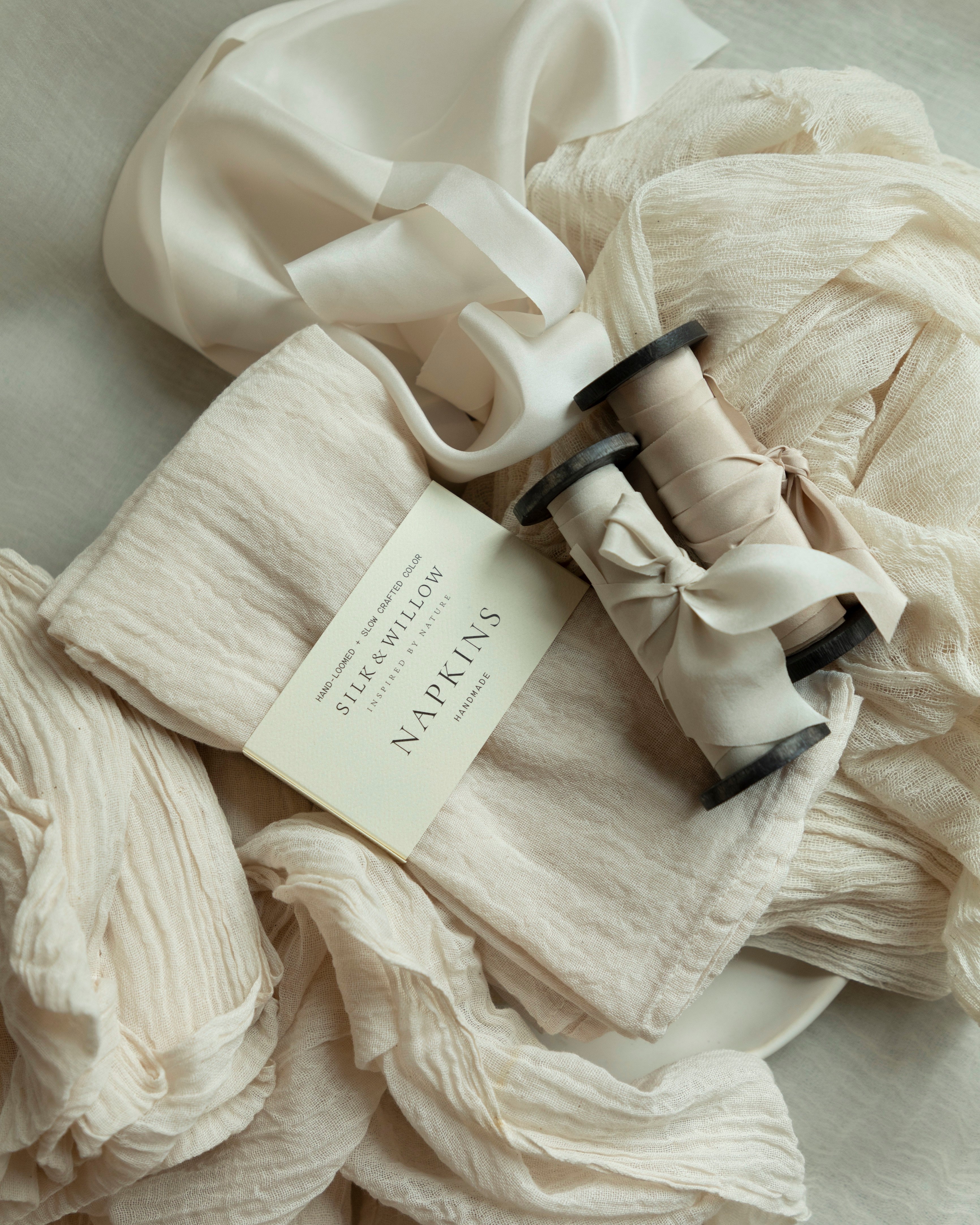 handmade eco-friendly napkins. plant dyed napkins for bespoke events