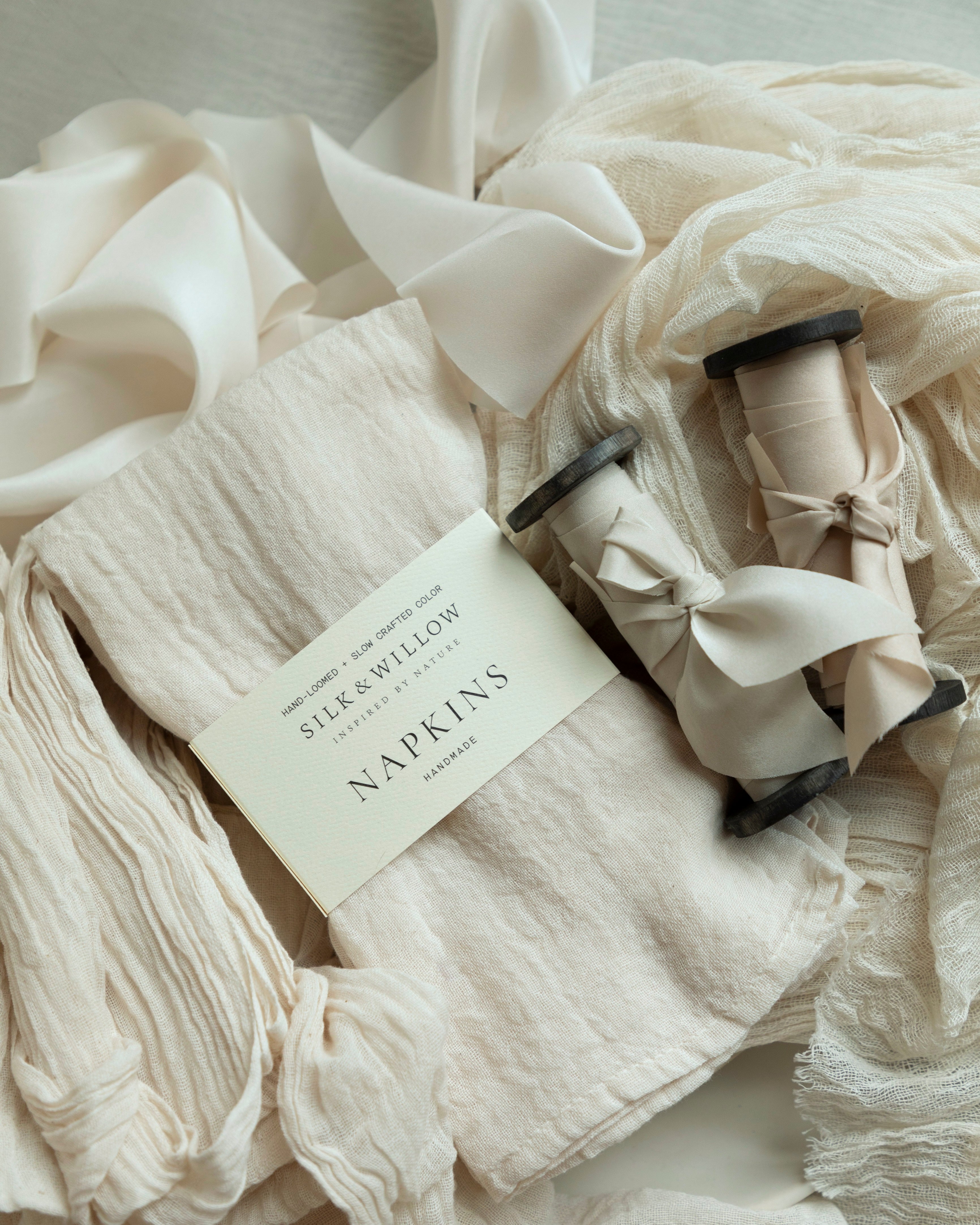 handmade eco-friendly napkins. plant dyed napkins for bespoke events