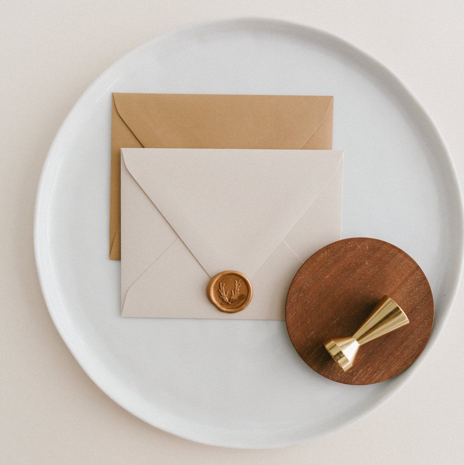 written word calligraphy, wax seal set, handmade invitations