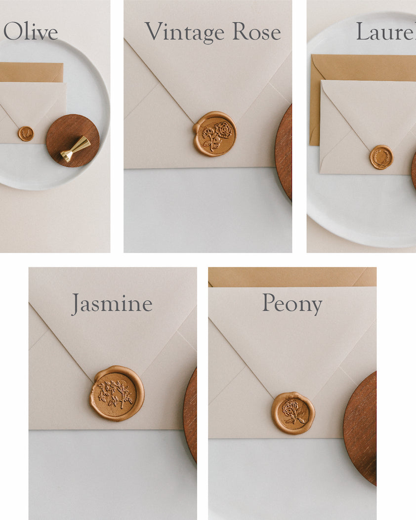 written word calligraphy, wax seal set, handmade invitations