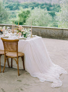 wedding event decor, silk and willow custom wedding head table design