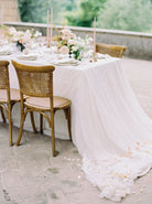 wedding event decor, silk and willow custom wedding head table design