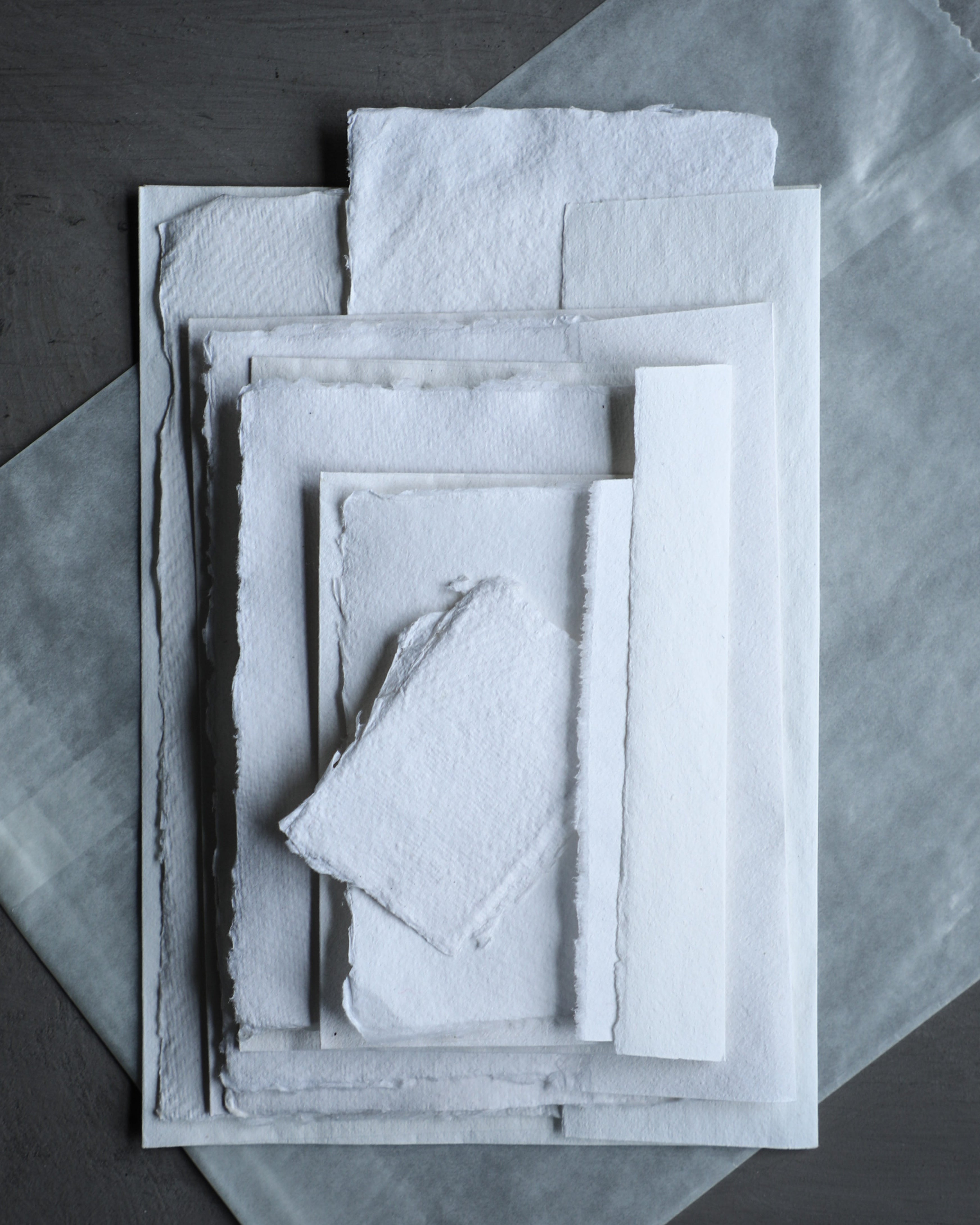 Handmade paper deckled edge paper, eco-friendly invitations