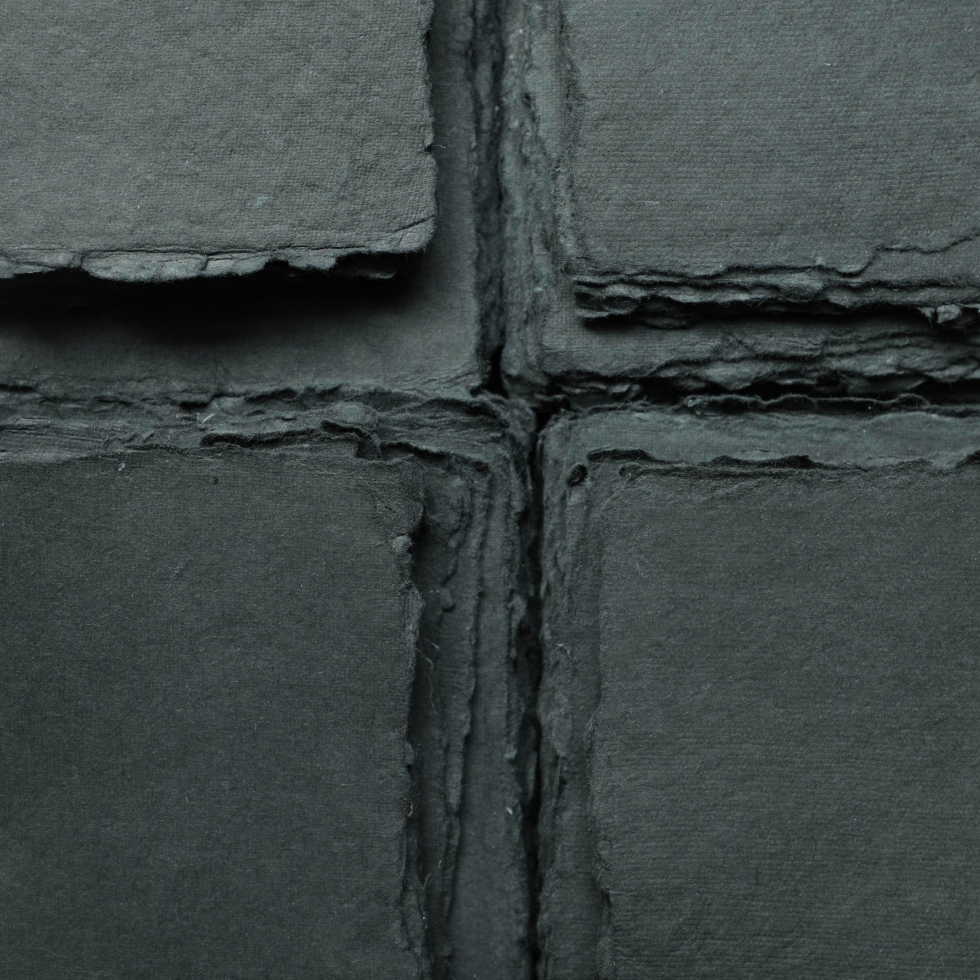 black handmade paper for custom wedding invitation suite