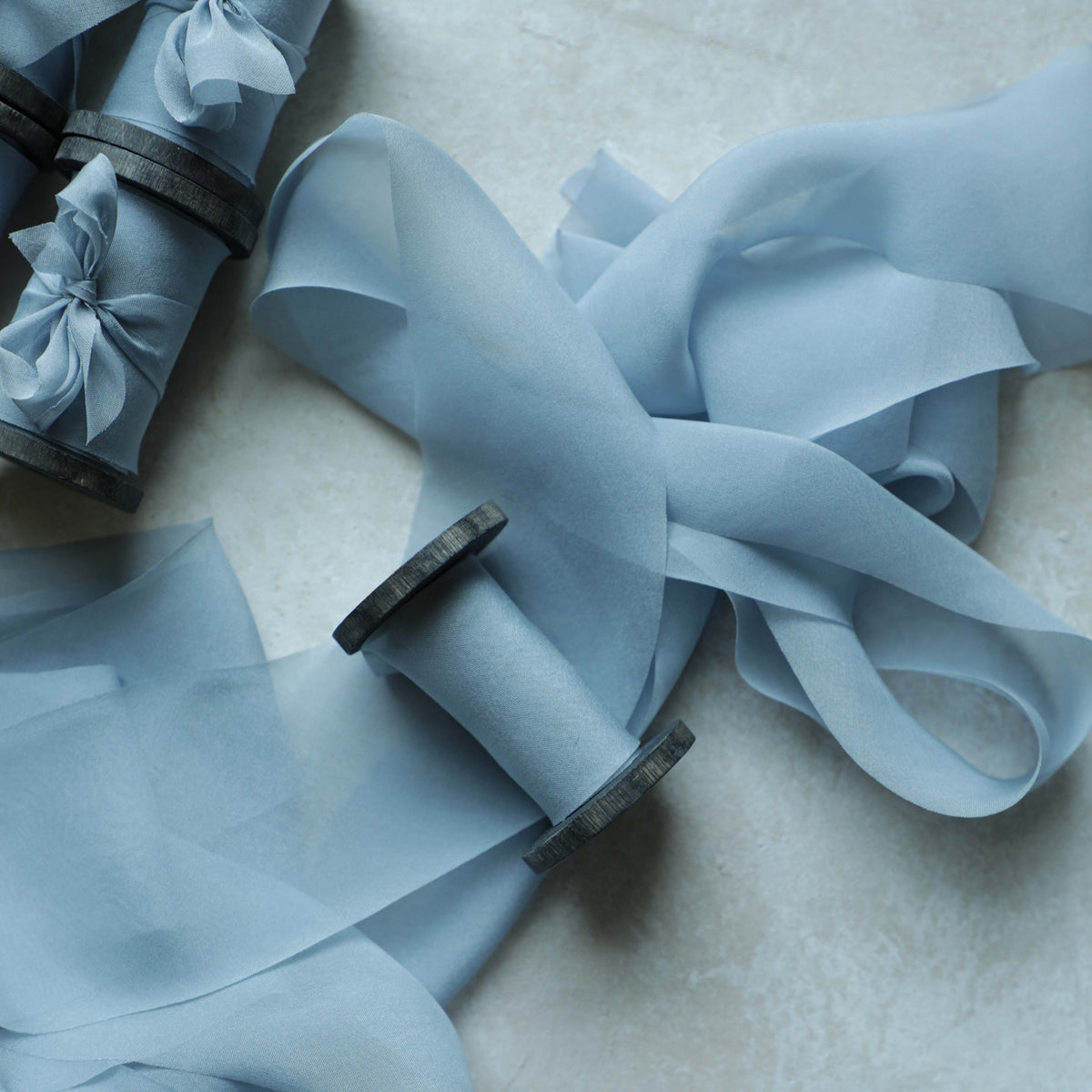 Silk Ribbon - French Blue - 2 Wide - By the Yard – Dames a la Mode
