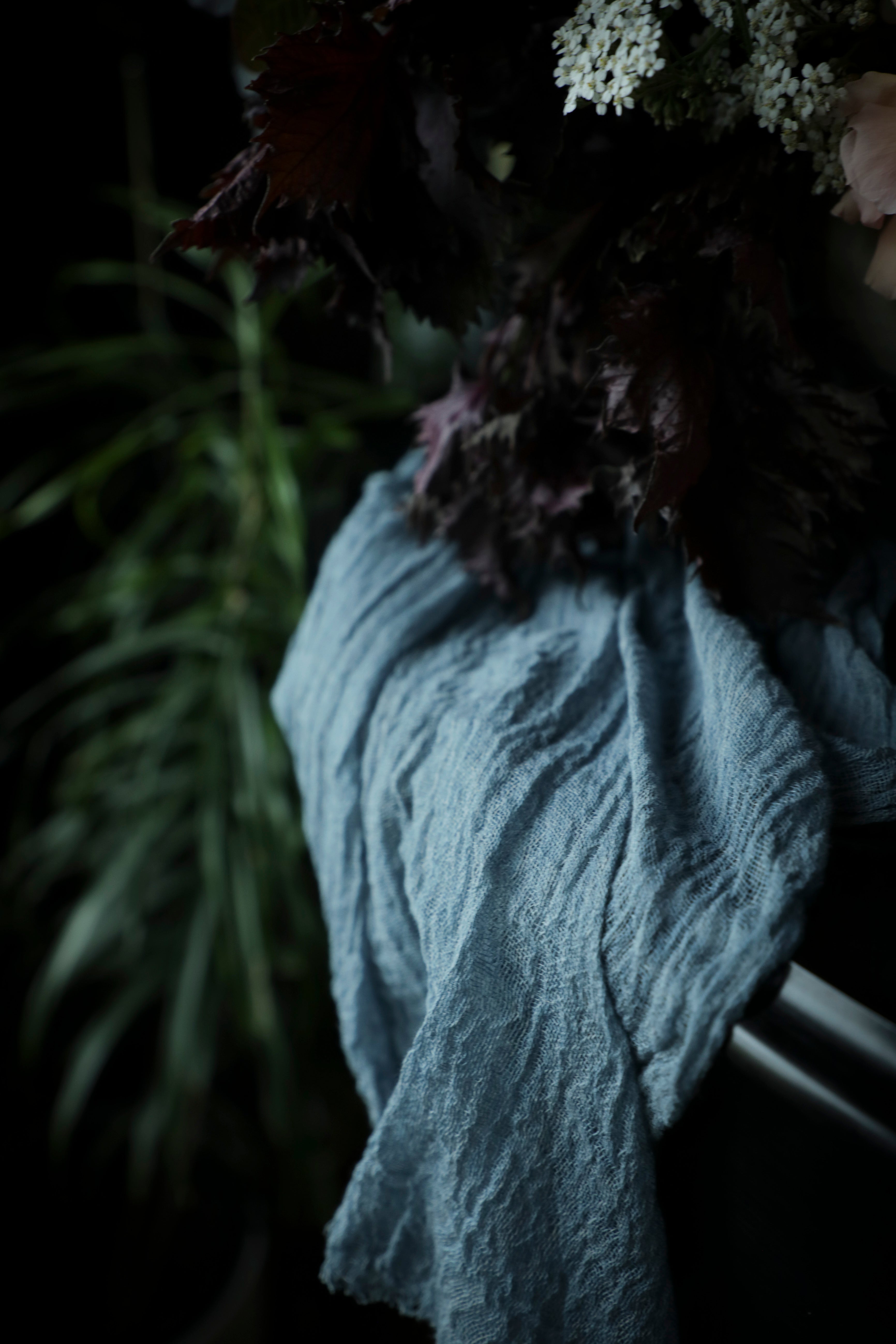 french blue table linens