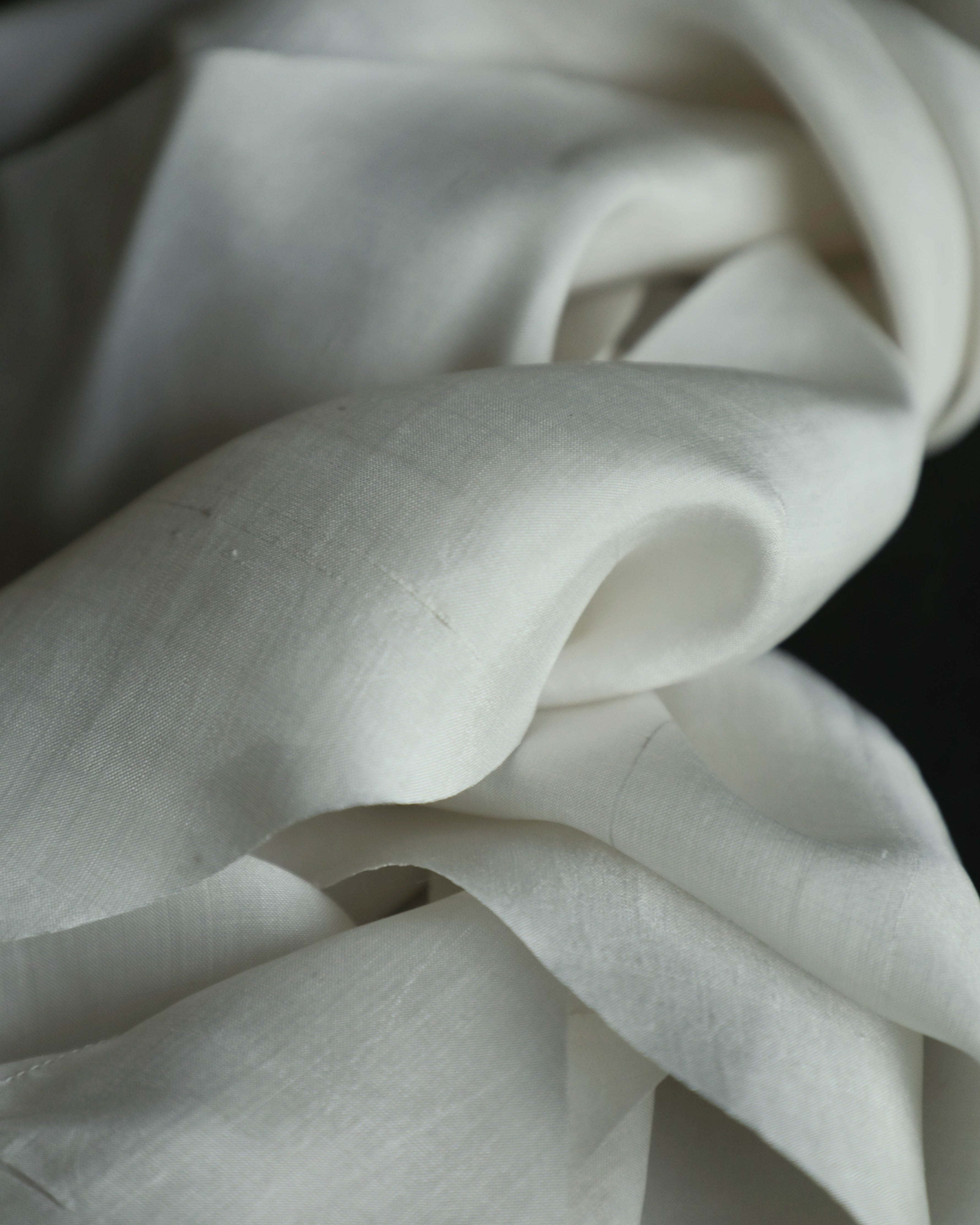 close-up of silk and willow luxe antique white silk ribbon