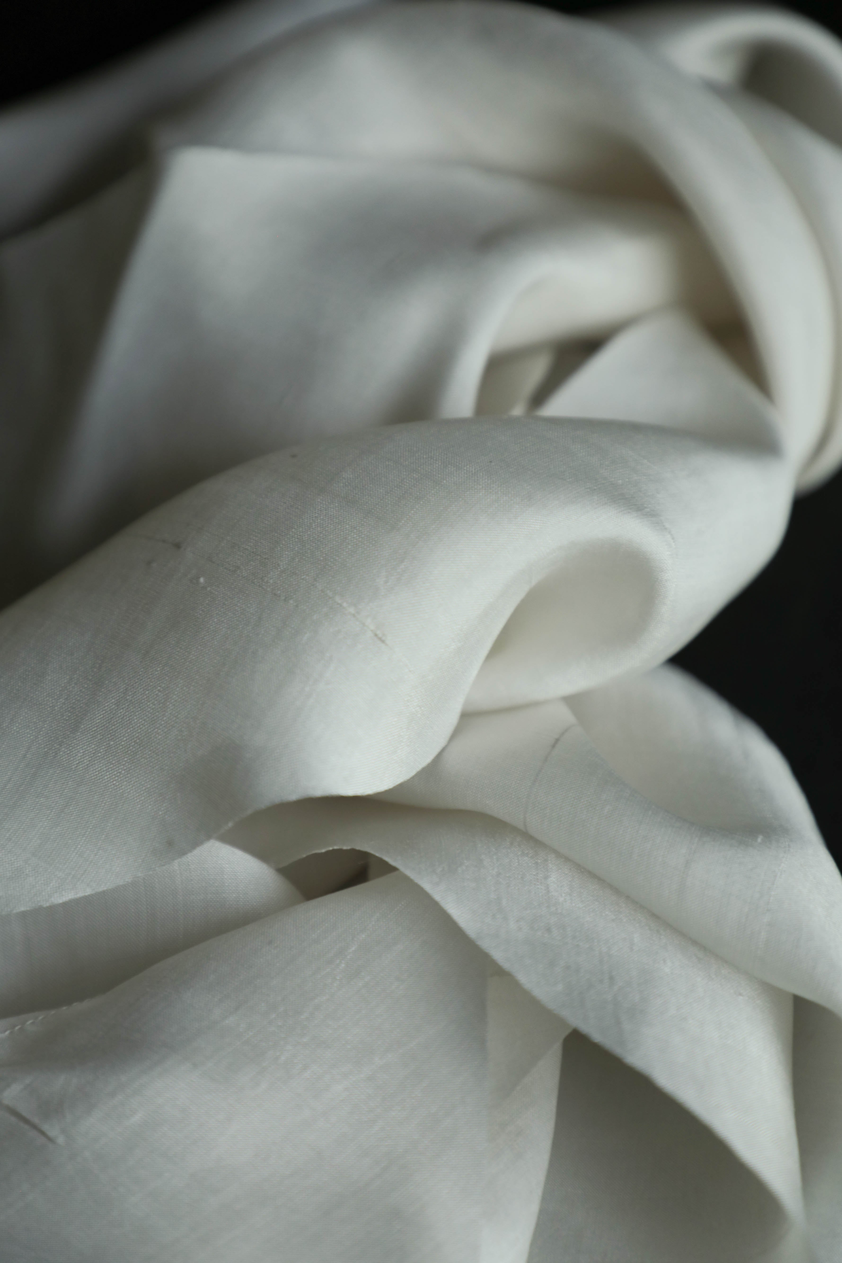 close-up of silk and willow luxe antique white silk ribbon 