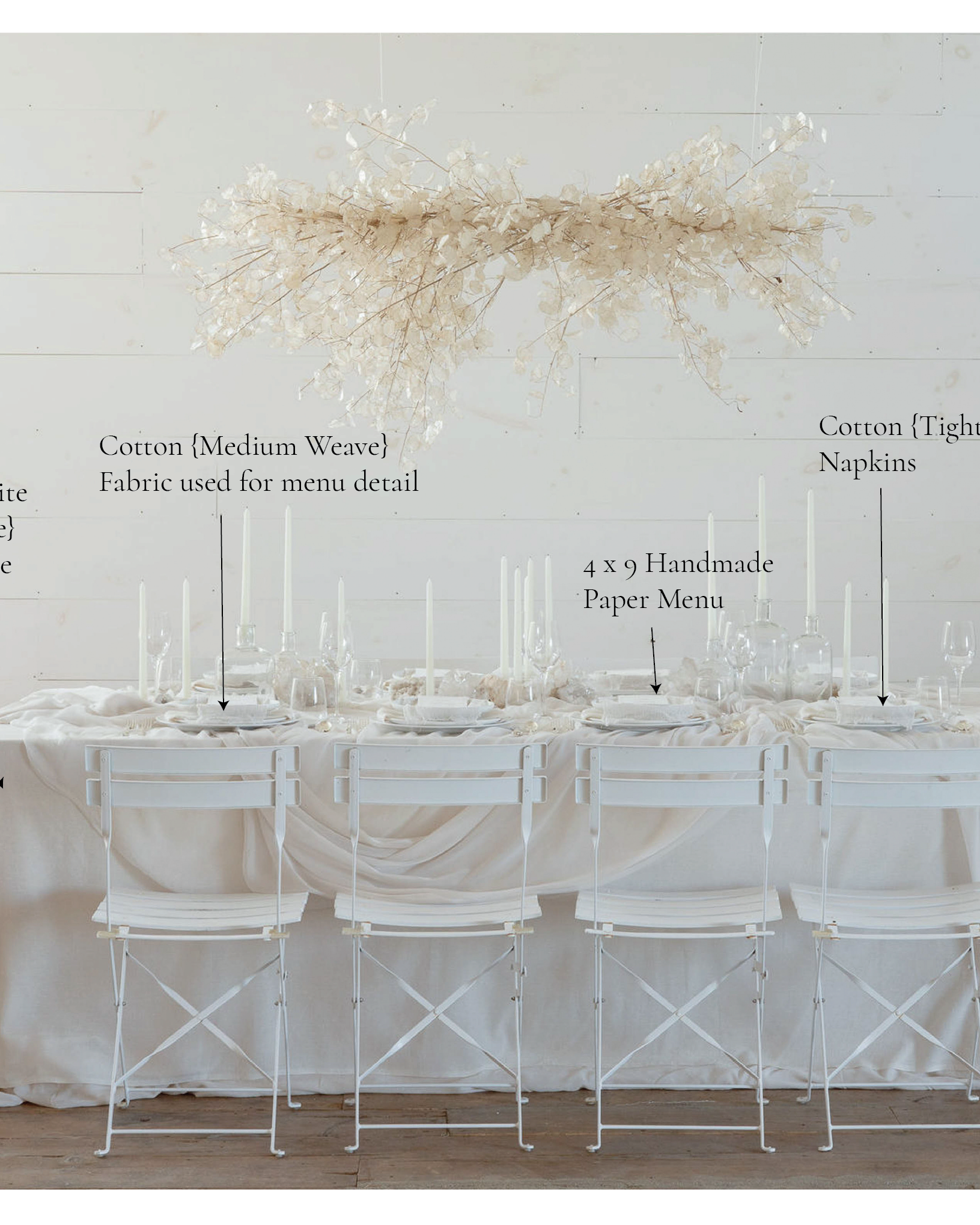 How to set your monochromatic table setting by silk and willow