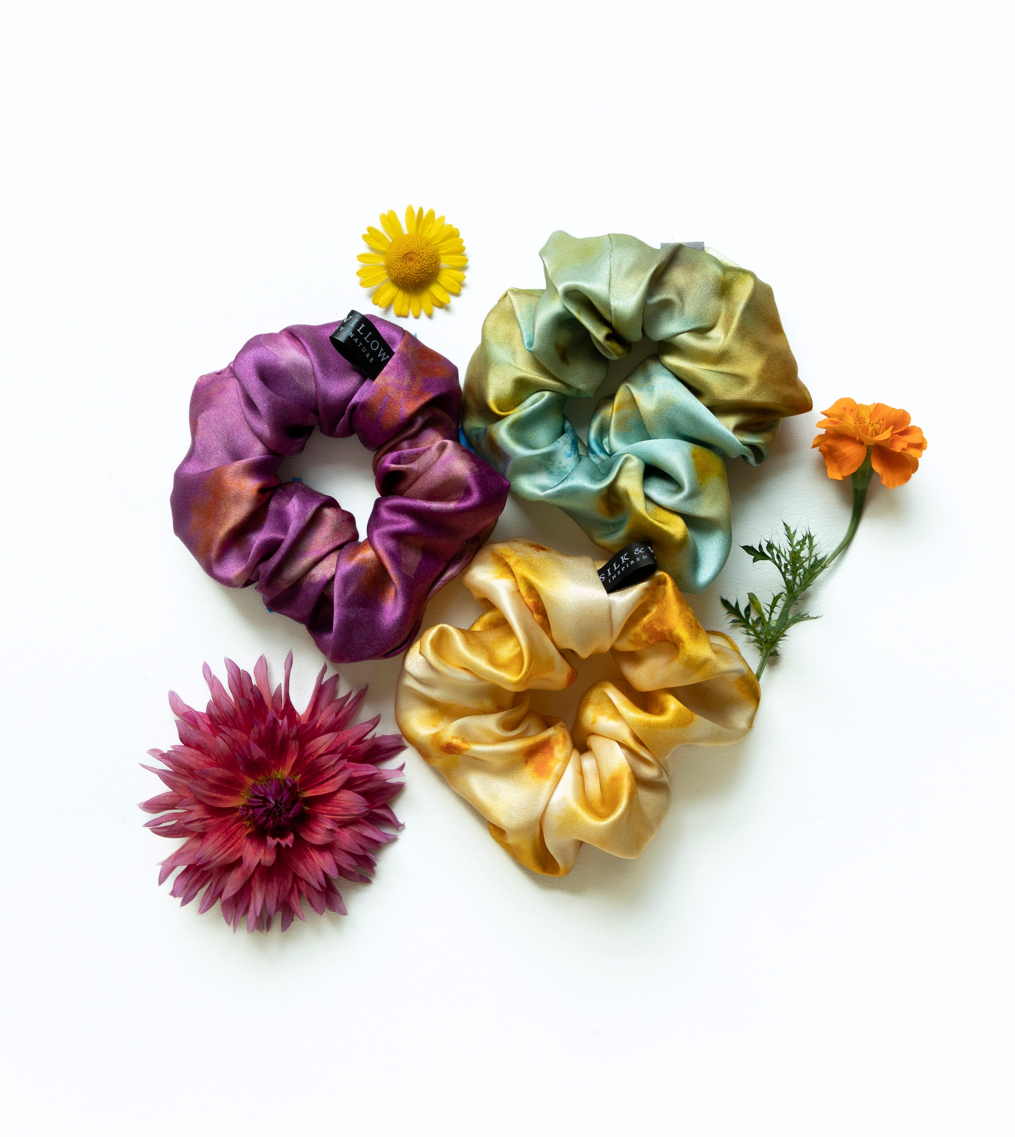 Silk Hair Scrunchie Sets