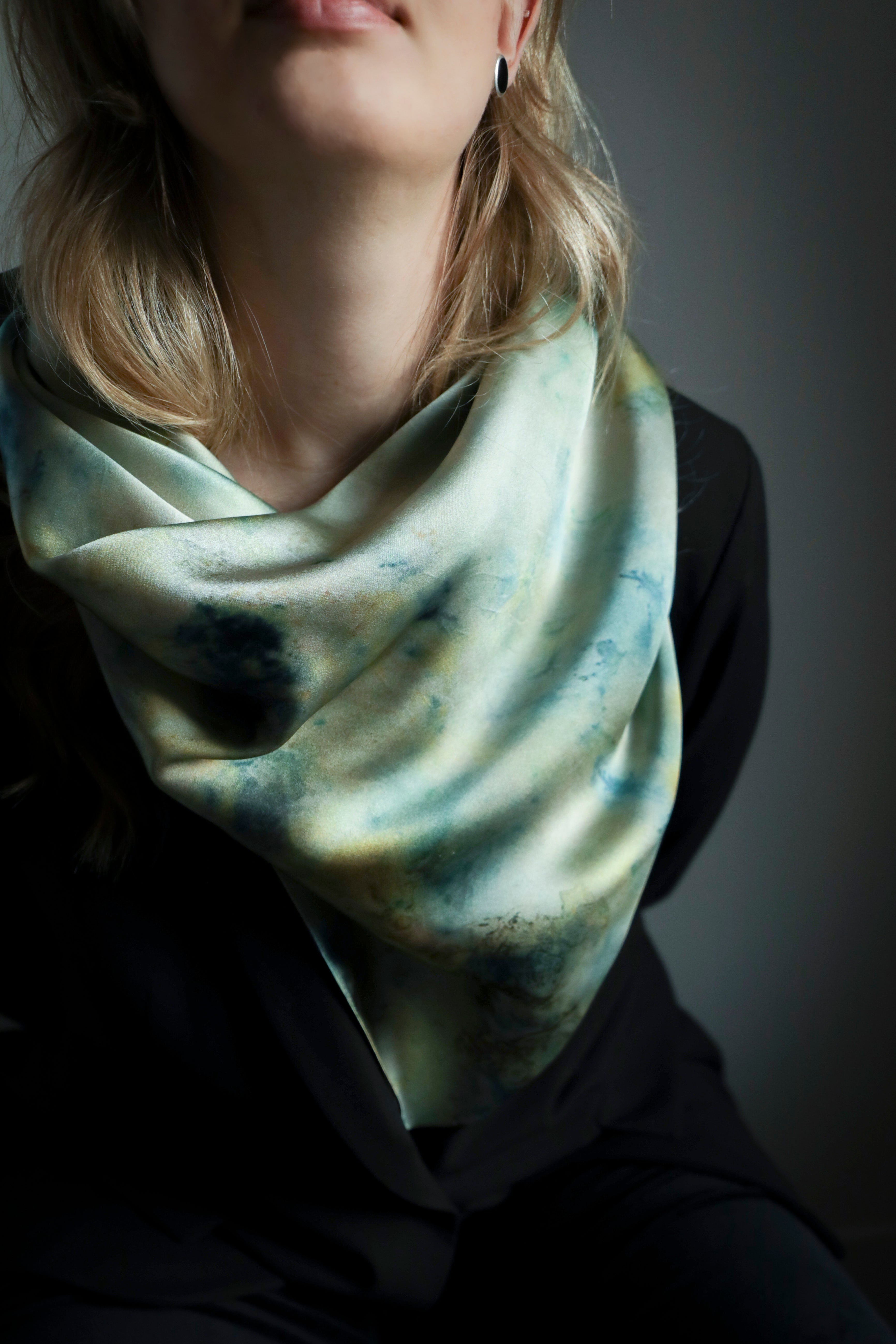 Botanical Print Silk Scarves