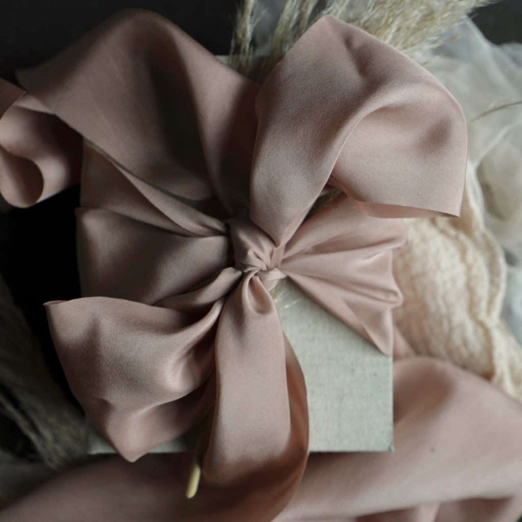 pink silk ribbon for fairytale weddings