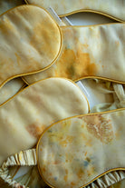 eco-print natural dye silk sleep eye mask