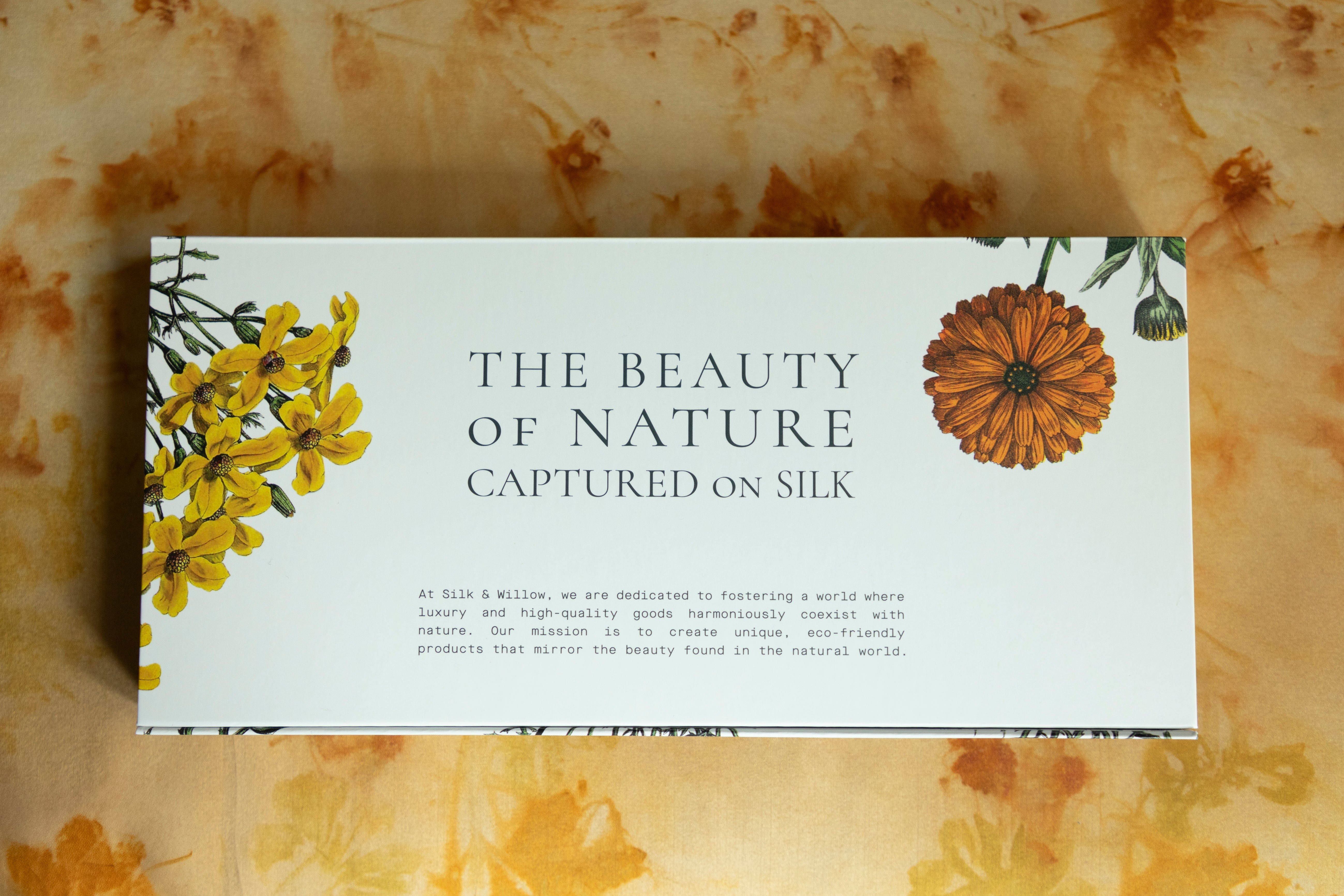 sustainable packaging nature inspired with vintage flowers