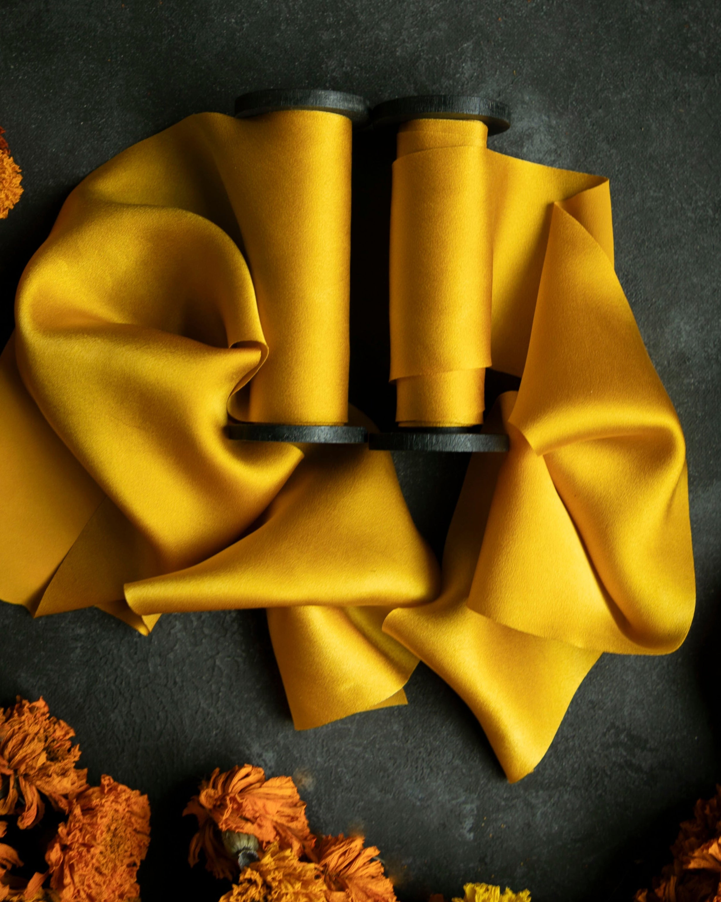 yellow silk ribbon
