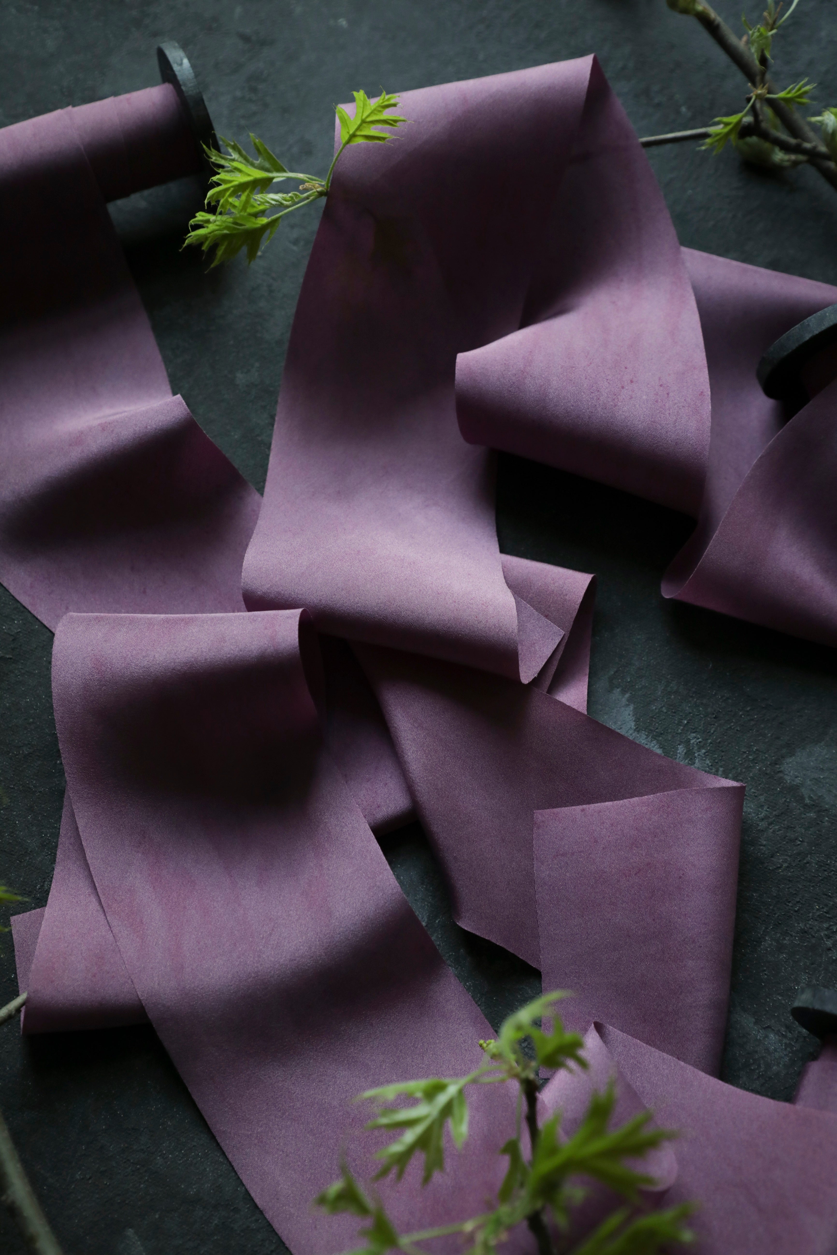 silk & willow silk ribbon merlot colored silk ribbon