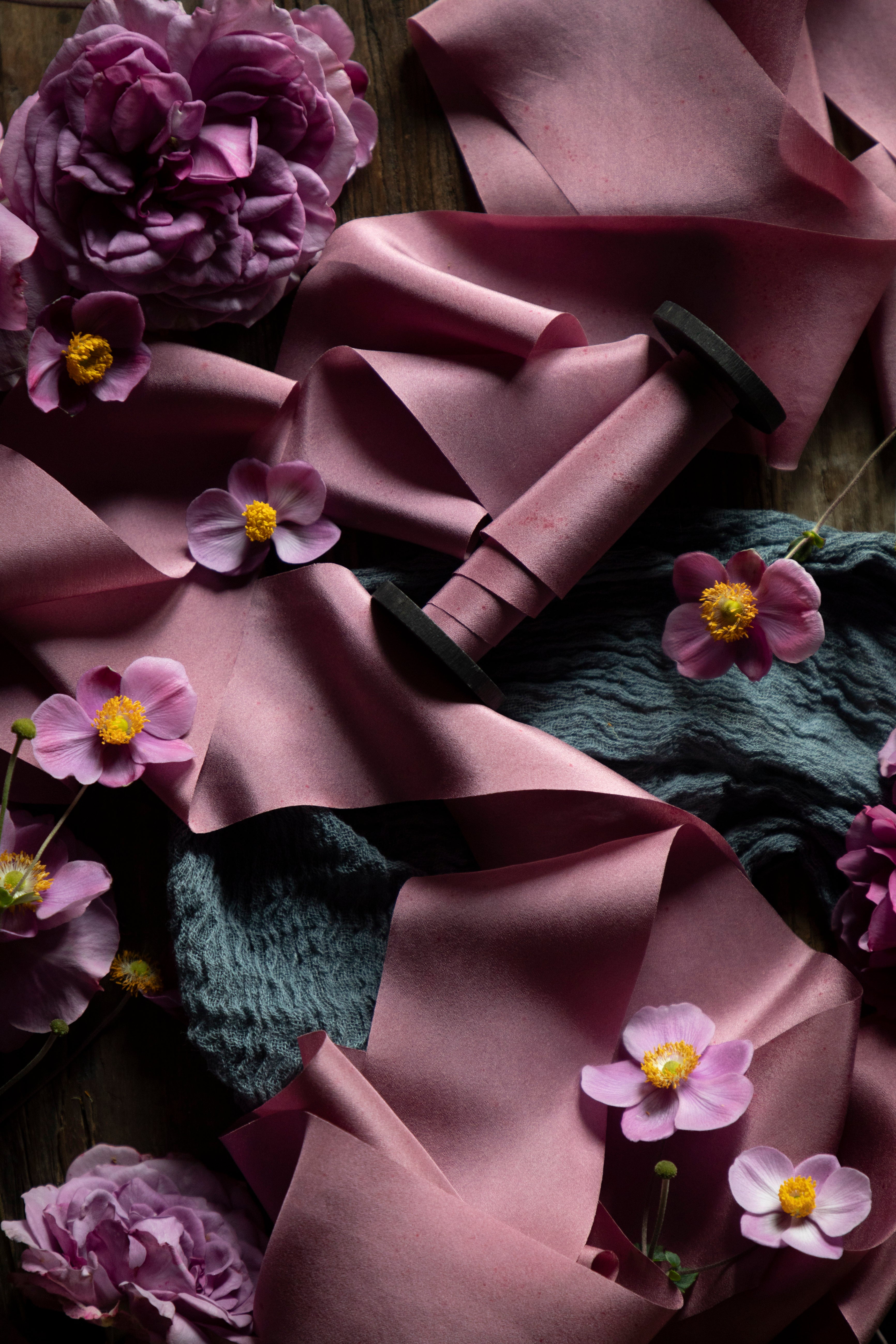 mauve silk ribbon