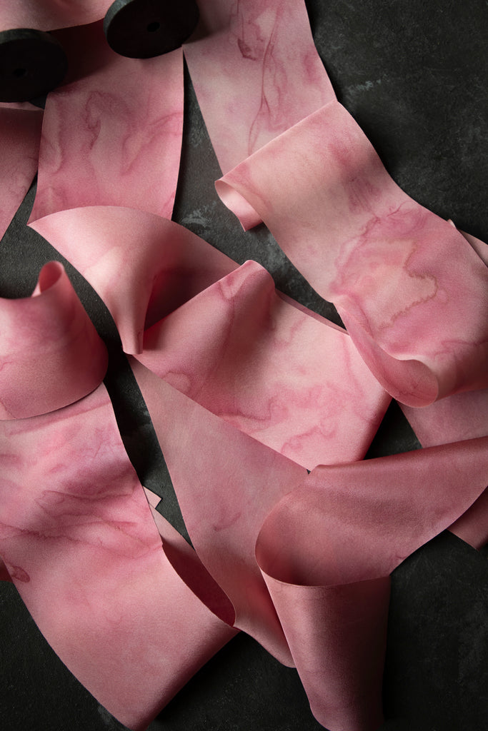 barbie pink silk ribbon for wedding bouquets