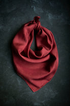 scarlet red natural hand dyed silk scarf 