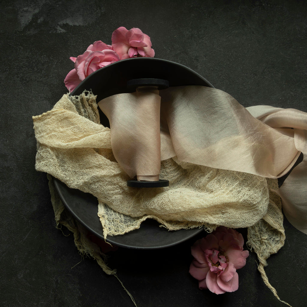 blush organic silk ribbon
