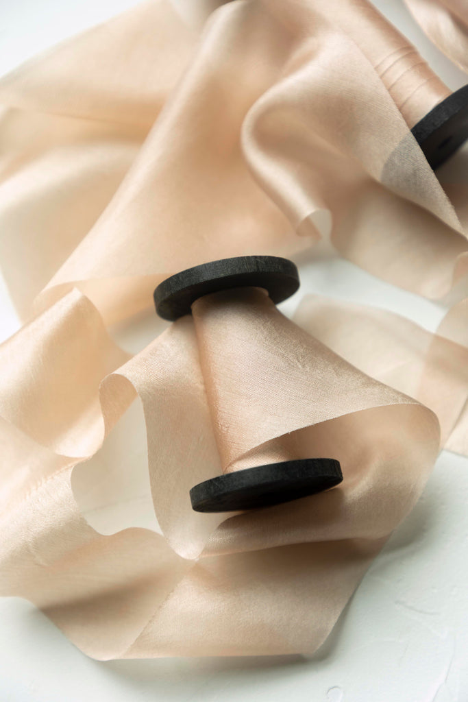 blush organic silk ribbon