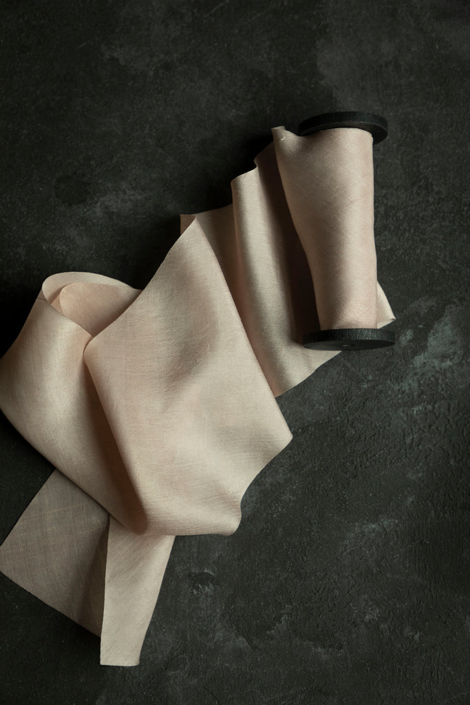 blush wedding bouquet silk ribbon
