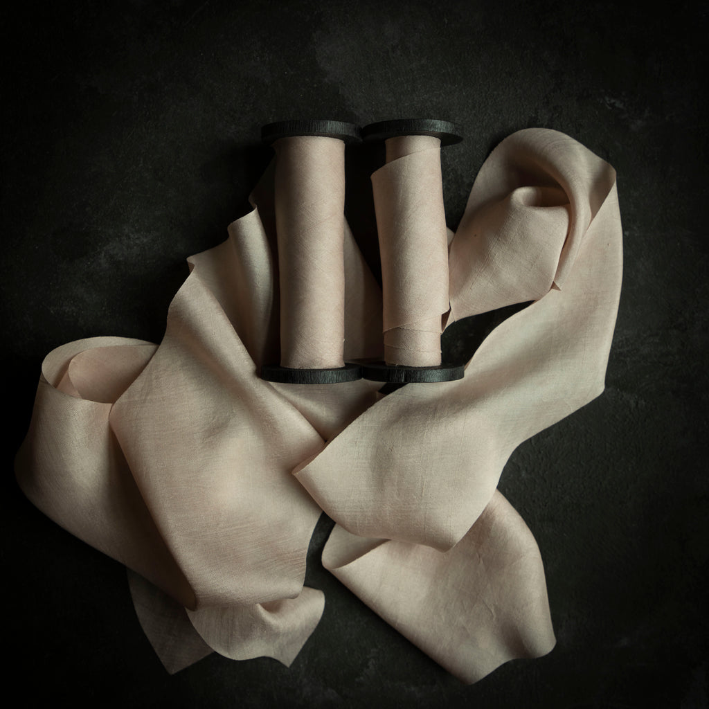 organic silk ribbon by textile artist shellie pomeroy