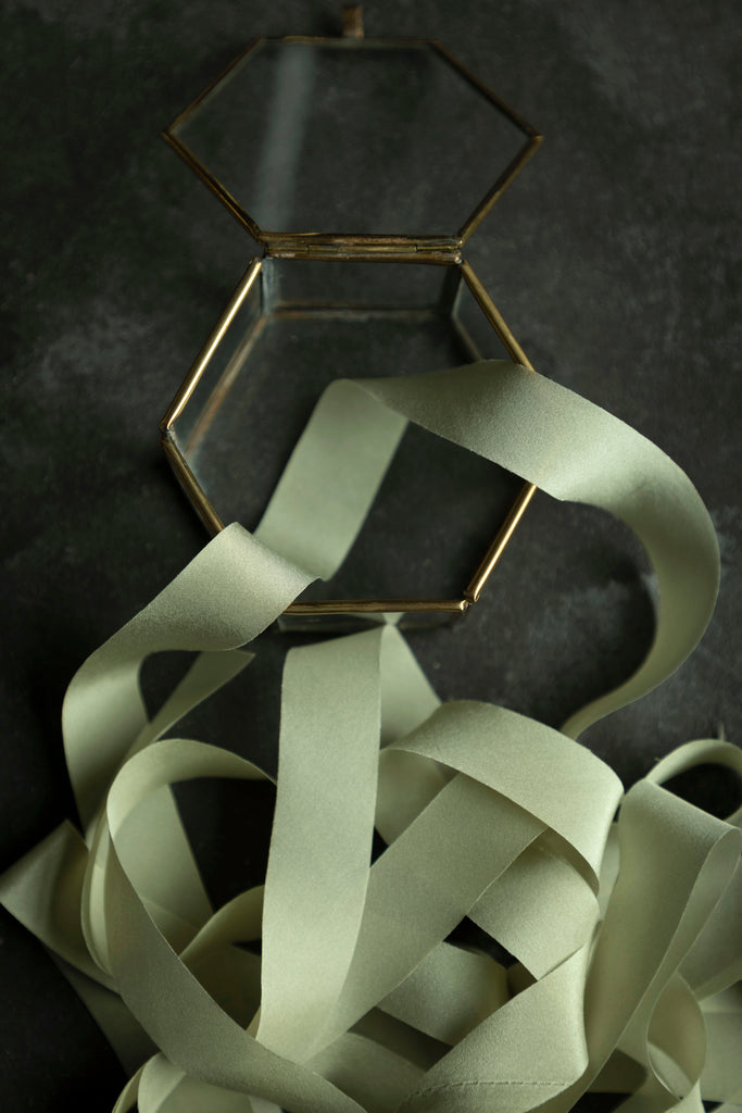 plant dyed silk ribbon