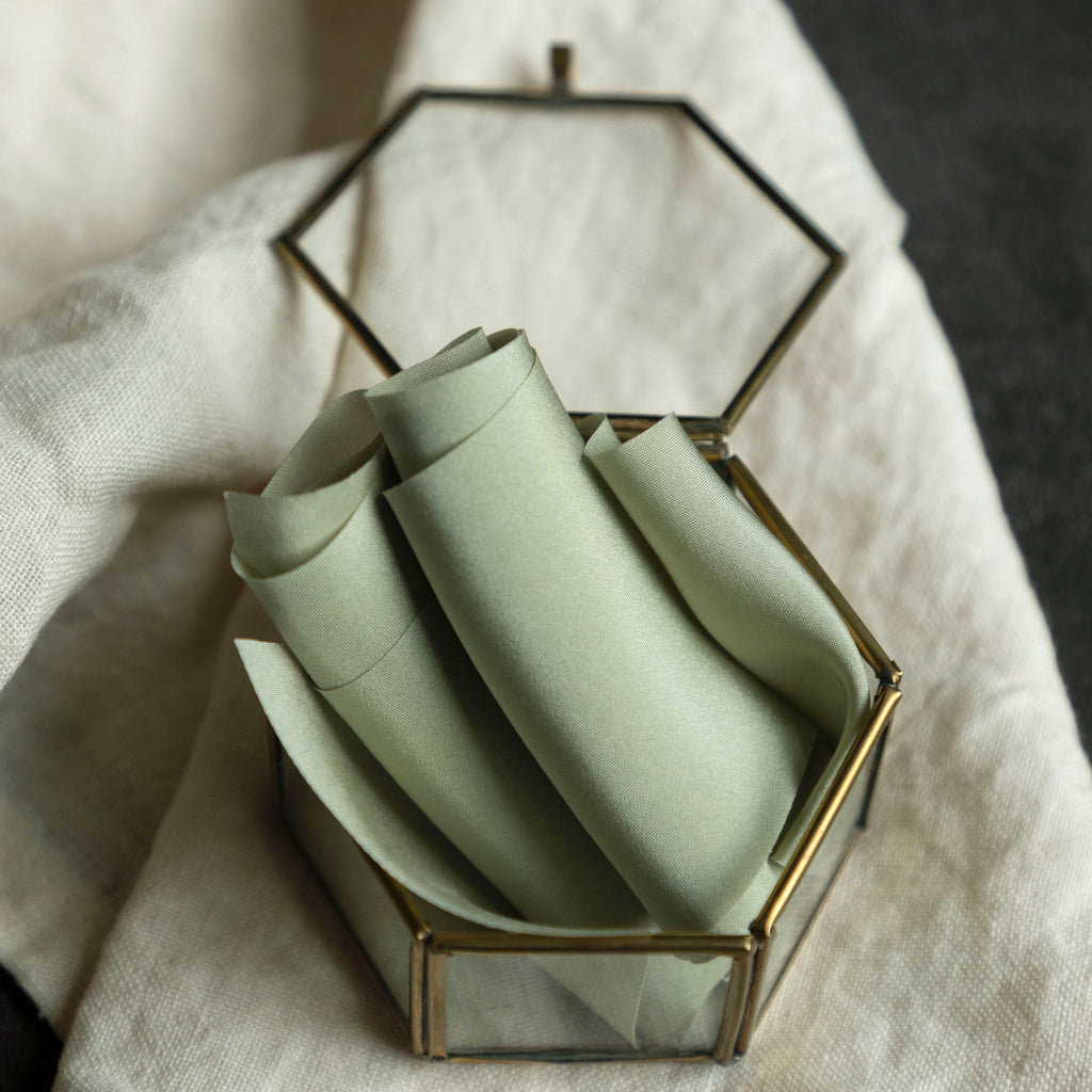 green silk ribbon