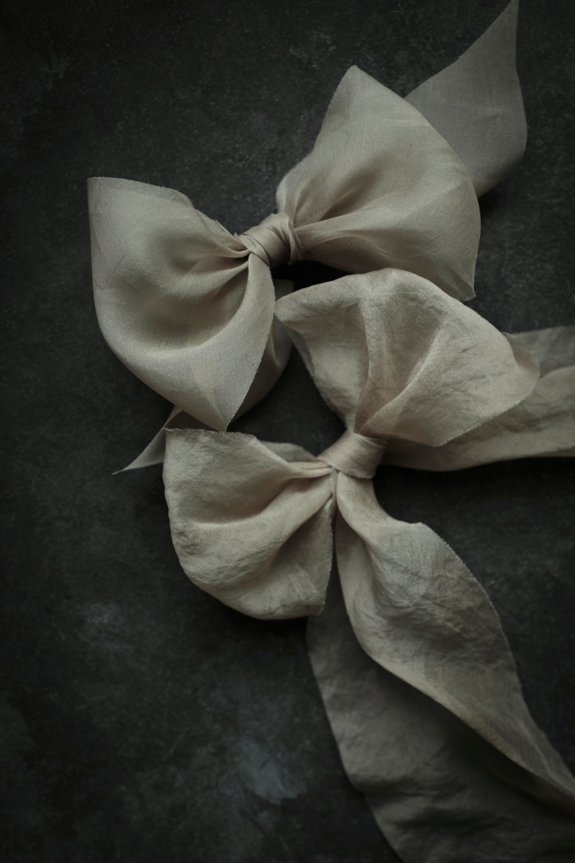 organic silk organza bows