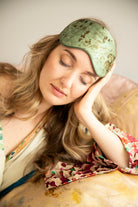 premium silk sleep mask and hair scrunchie set. bridesmaid gift idea