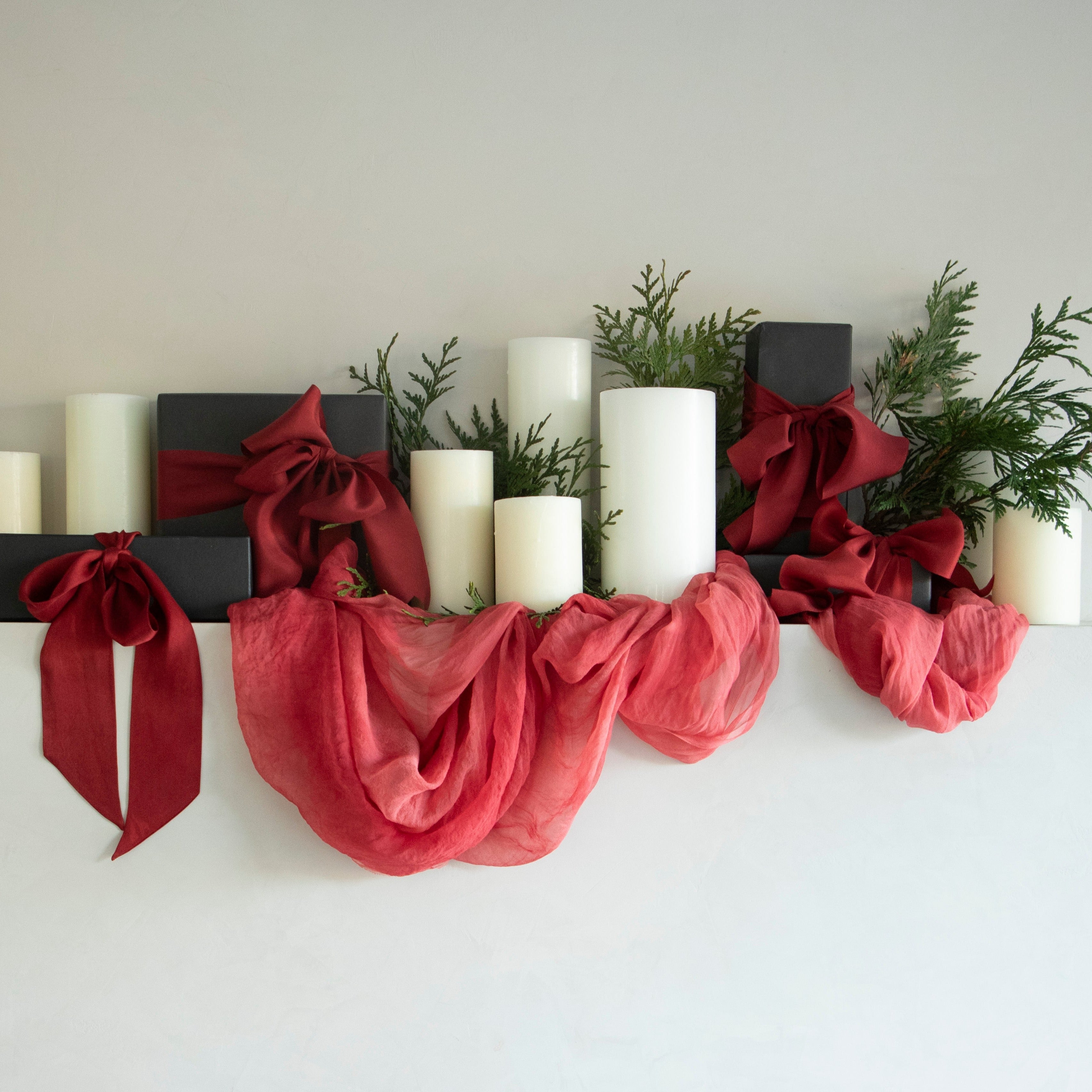 Scarlet Red Christmas home decor